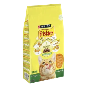 Purina Friskies Indoor cu Pui și Legume Pisici 10kg