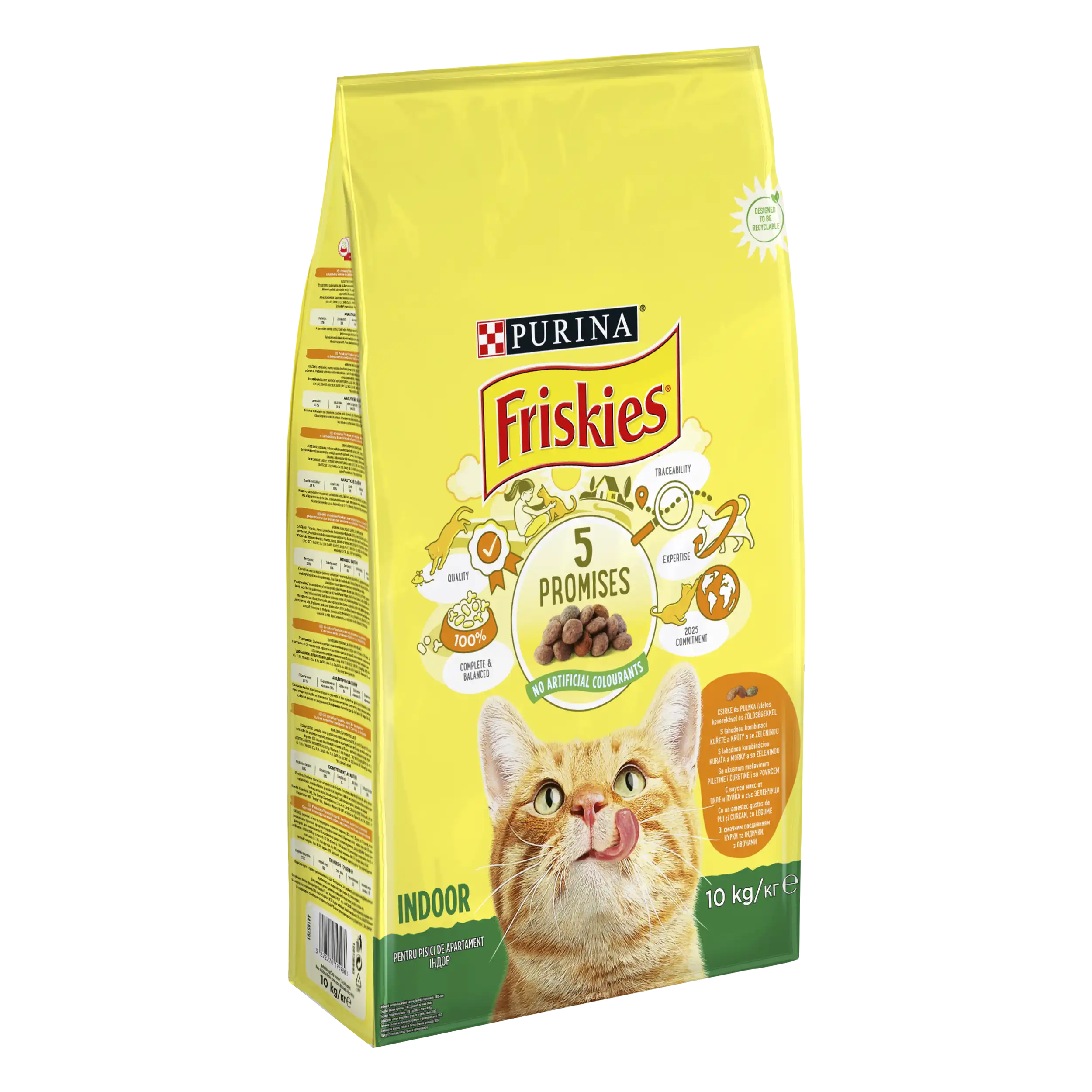 Purina Friskies Indoor cu Pui și Legume Pisici 10kg