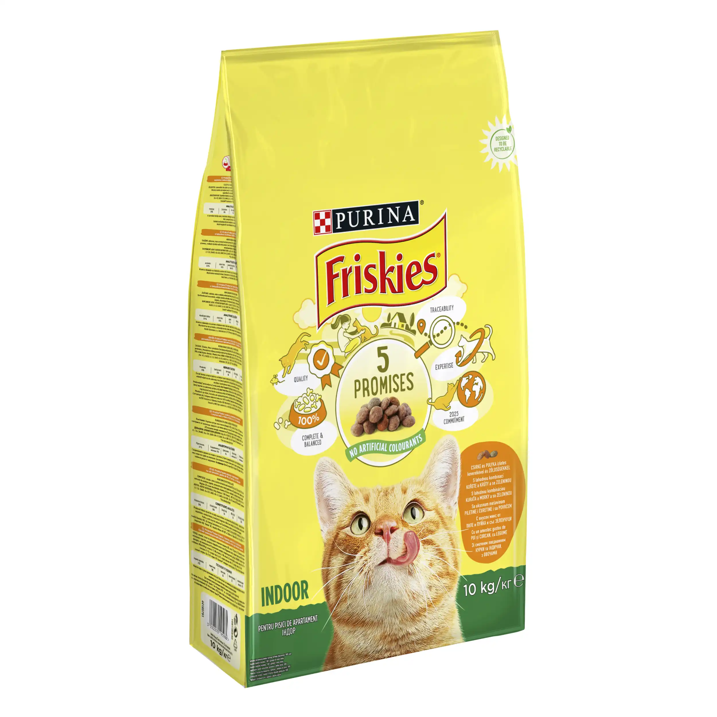 Purina Friskies Indoor cu Pui și Legume Pisici 10kg