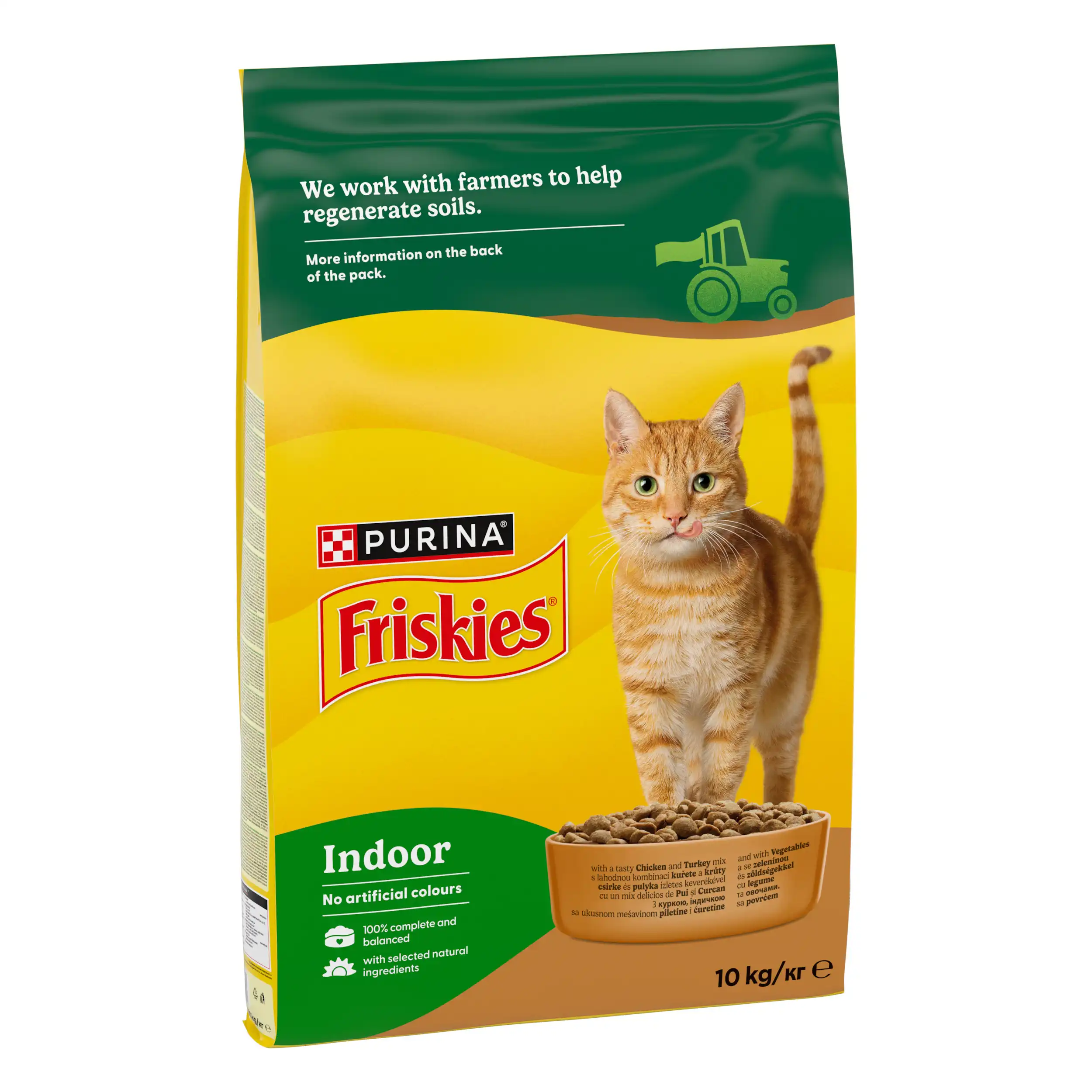 Purina Friskies Indoor cu Pui și Legume Pisici 10kg