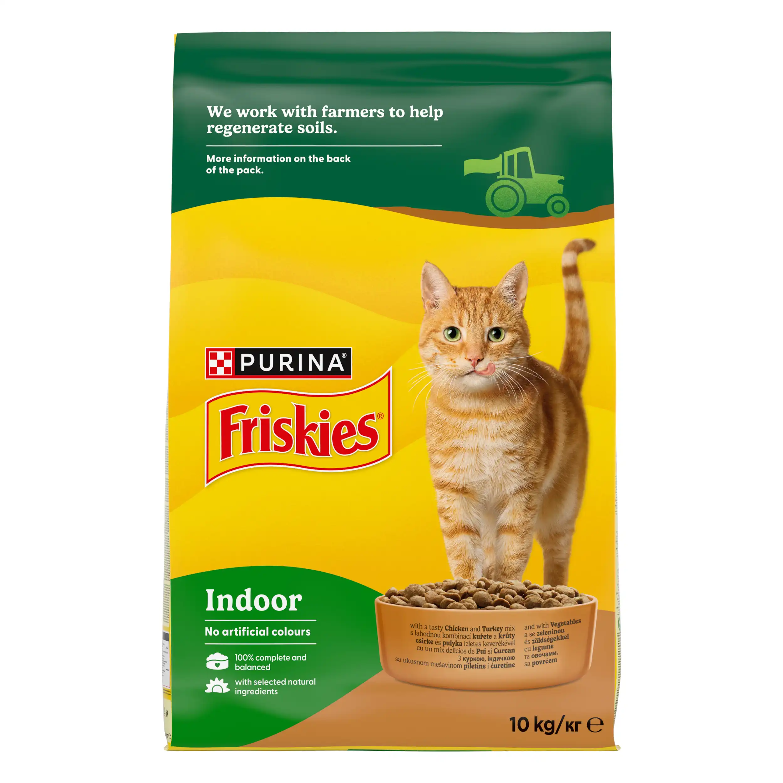 Purina Friskies Indoor cu Pui și Legume Pisici 10kg