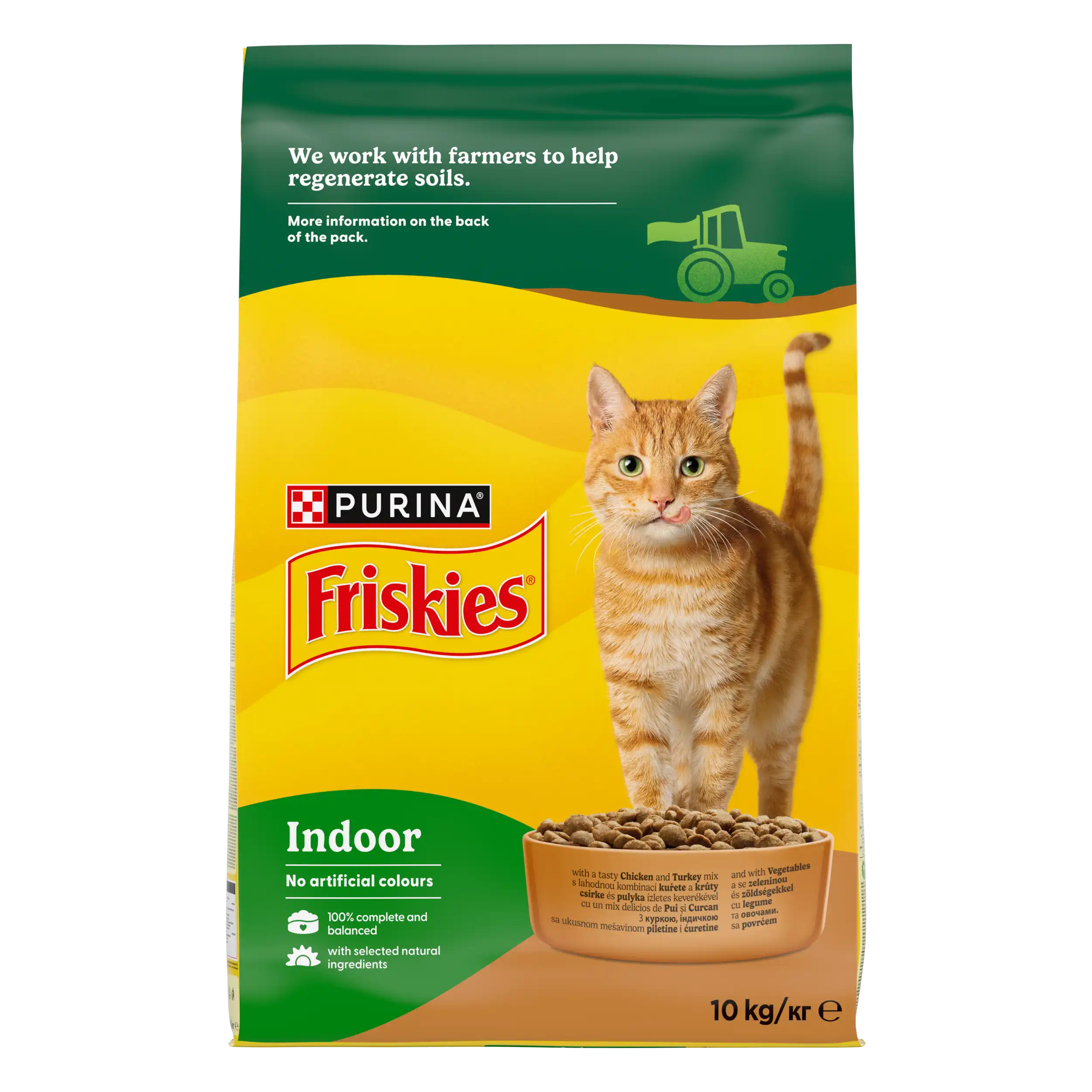 Purina Friskies Indoor cu Pui și Legume Pisici 10kg