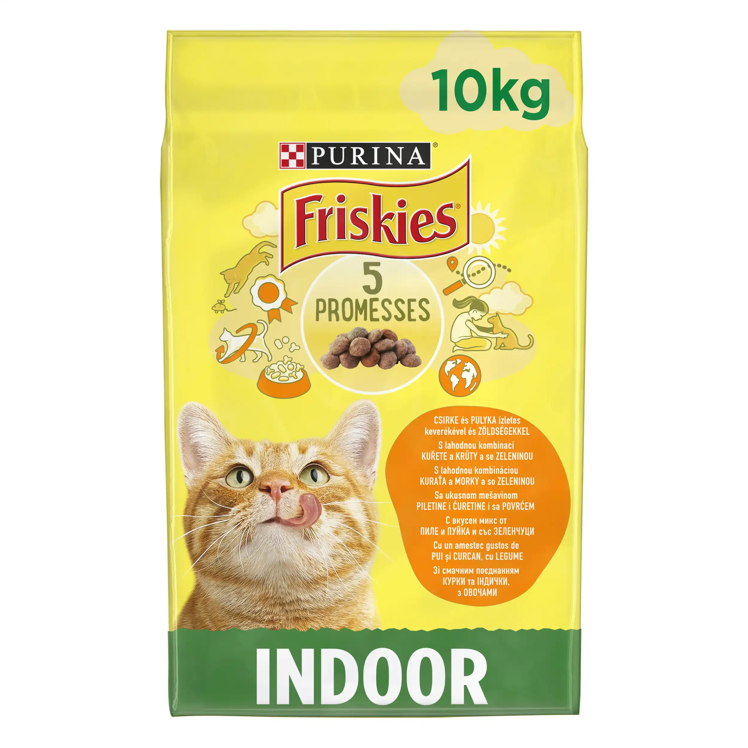 Purina Friskies Indoor cu Pui și Legume Pisici 10kg