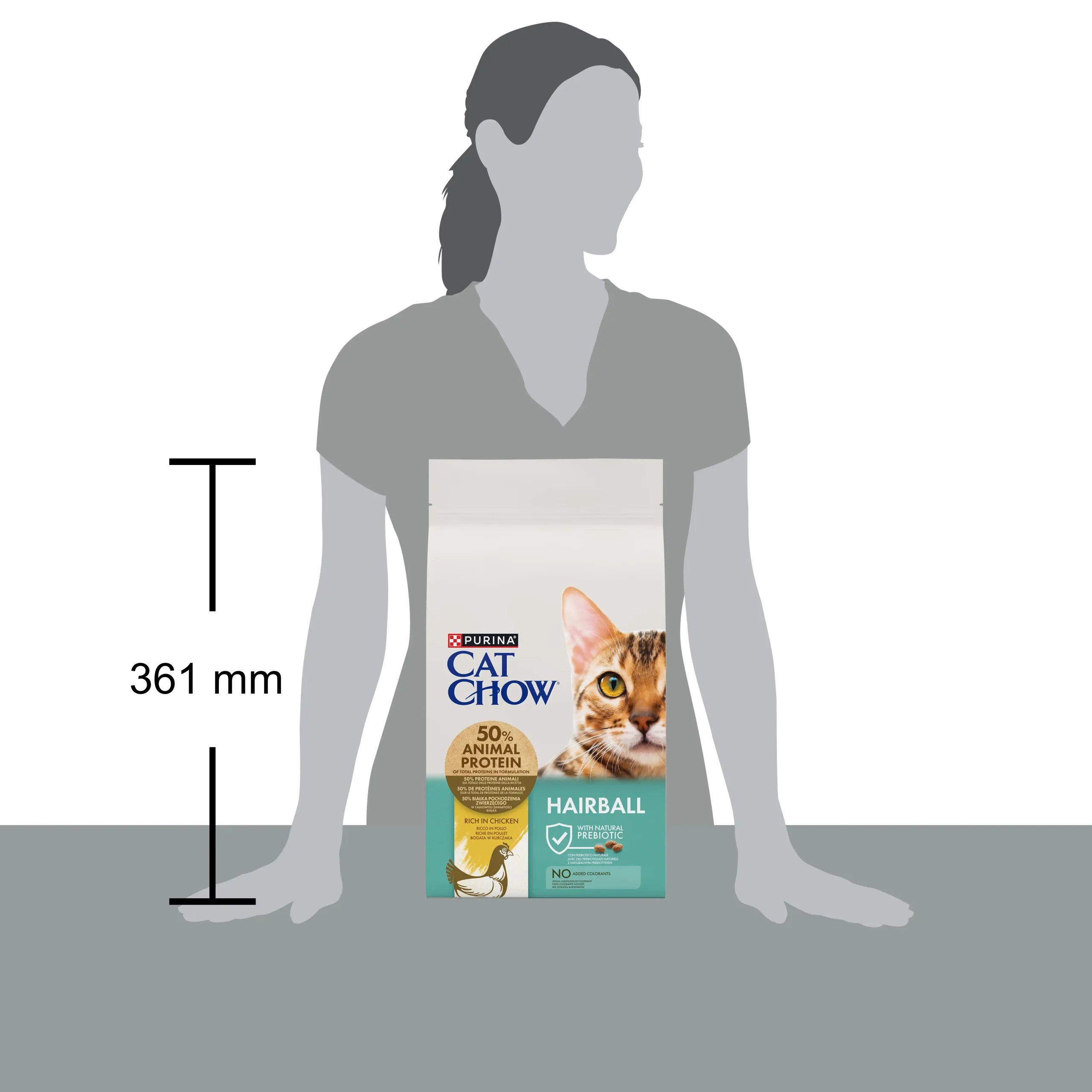 Purina Cat Chow Hairball Control cu Pui Pisici 1.5kg