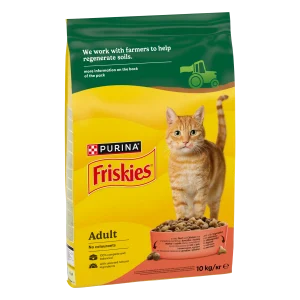 Purina Friskies Adult cu Vită Pui și Legume Pisici 10kg