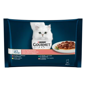 Purina Gourmet Perle cu Vită și Pui Pachet Mixat în Sos Pisici 340g