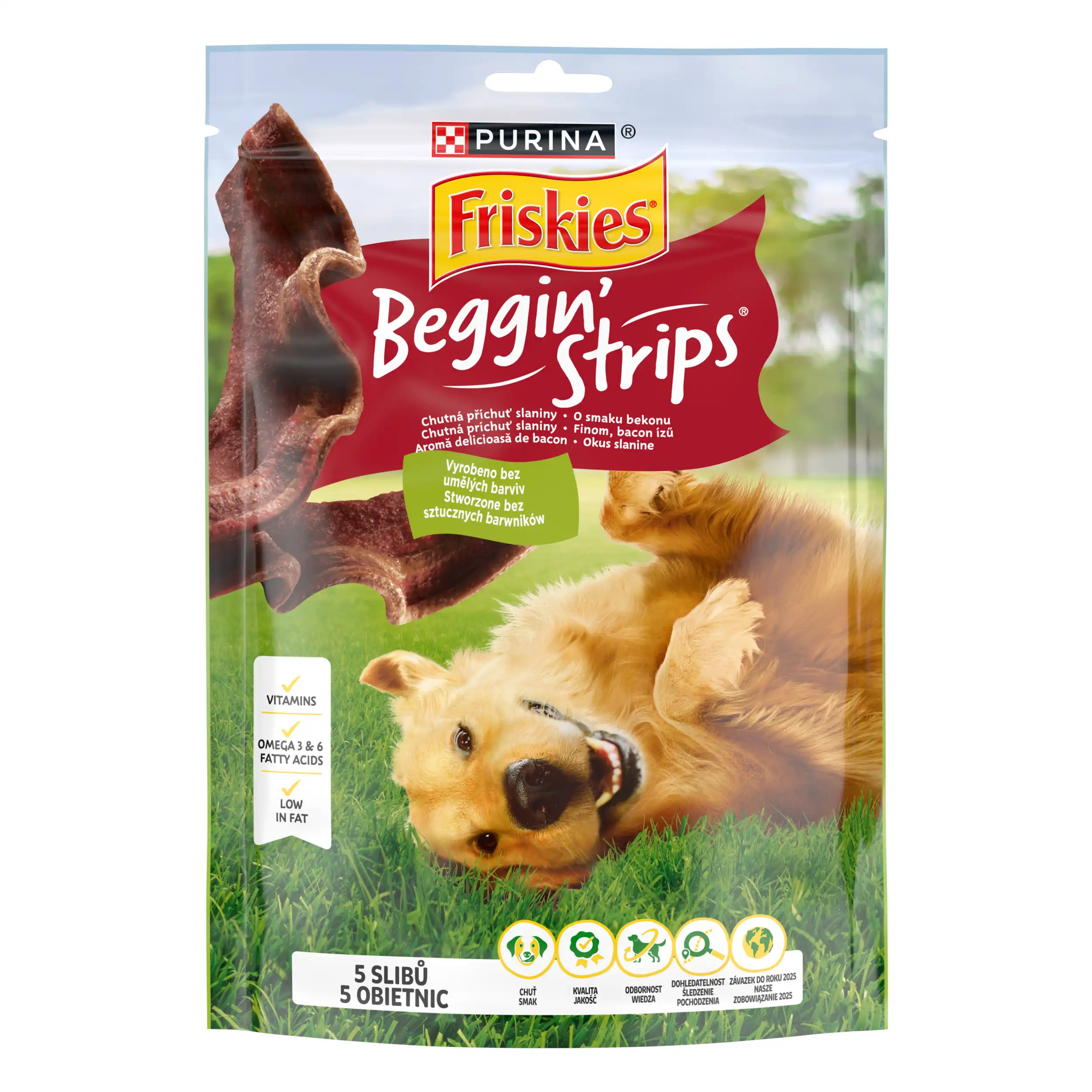 Purina Friskies Beggin' Strips cu Vită Câini 120g
