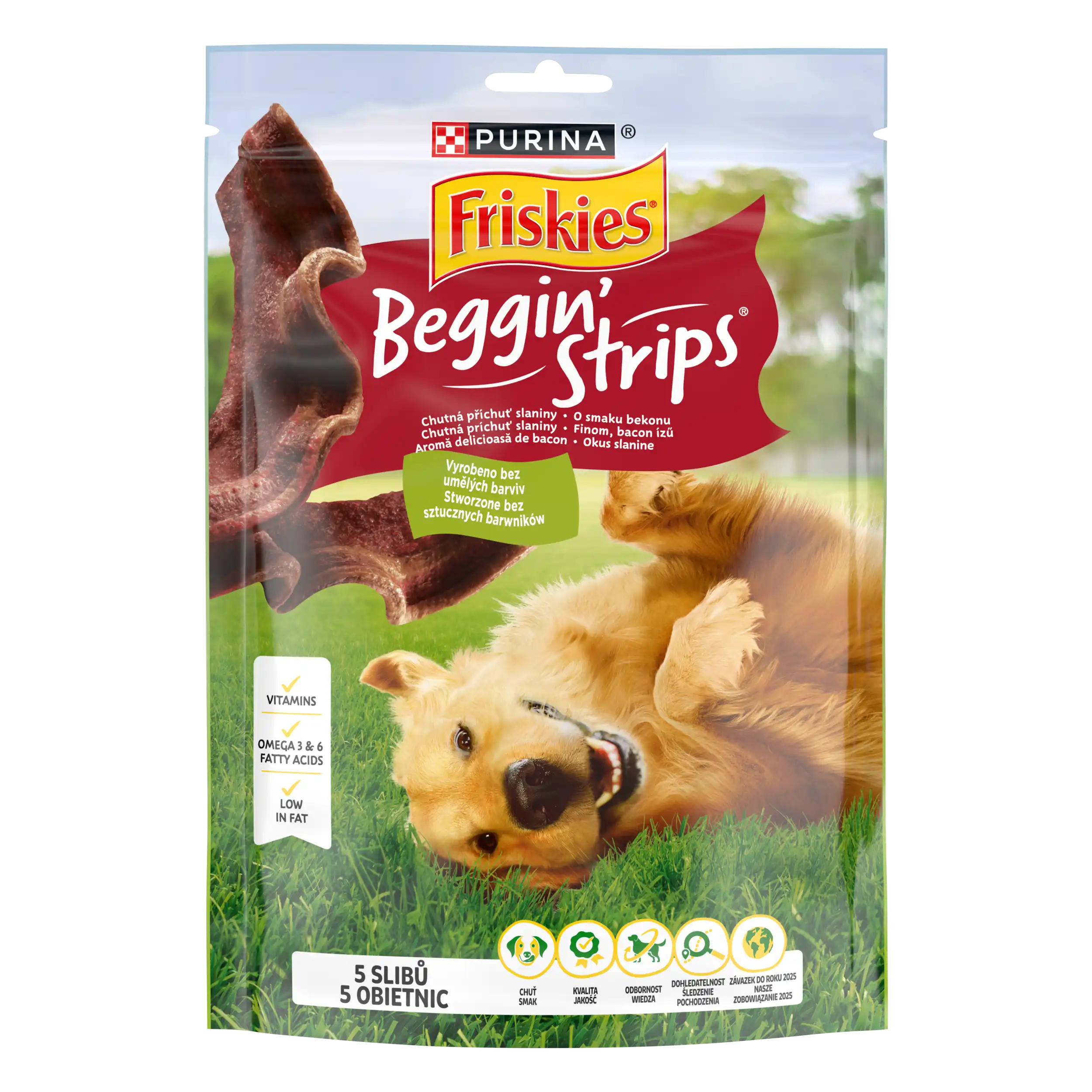 Purina Friskies Beggin' Strips cu Vită Câini 120g