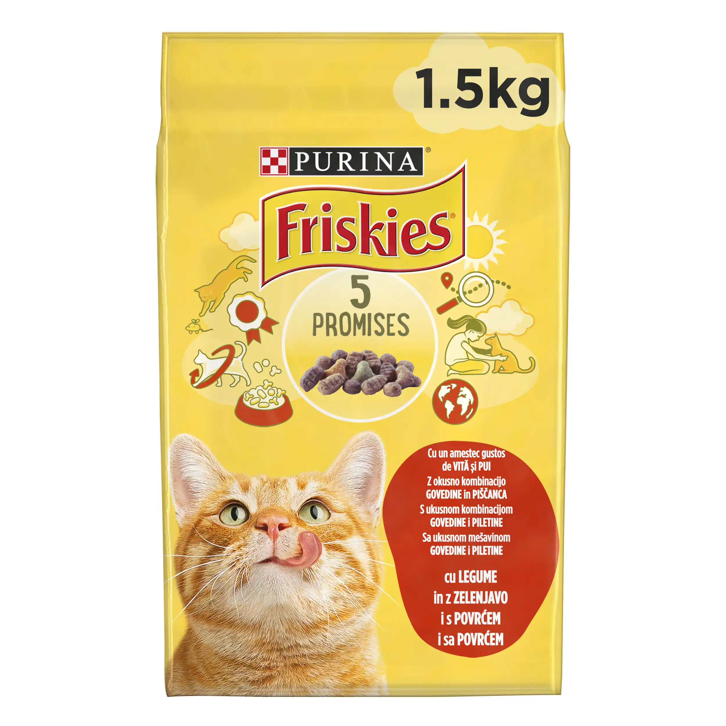Purina Friskies Pisica Somon & Legume Pisici 1.5kg