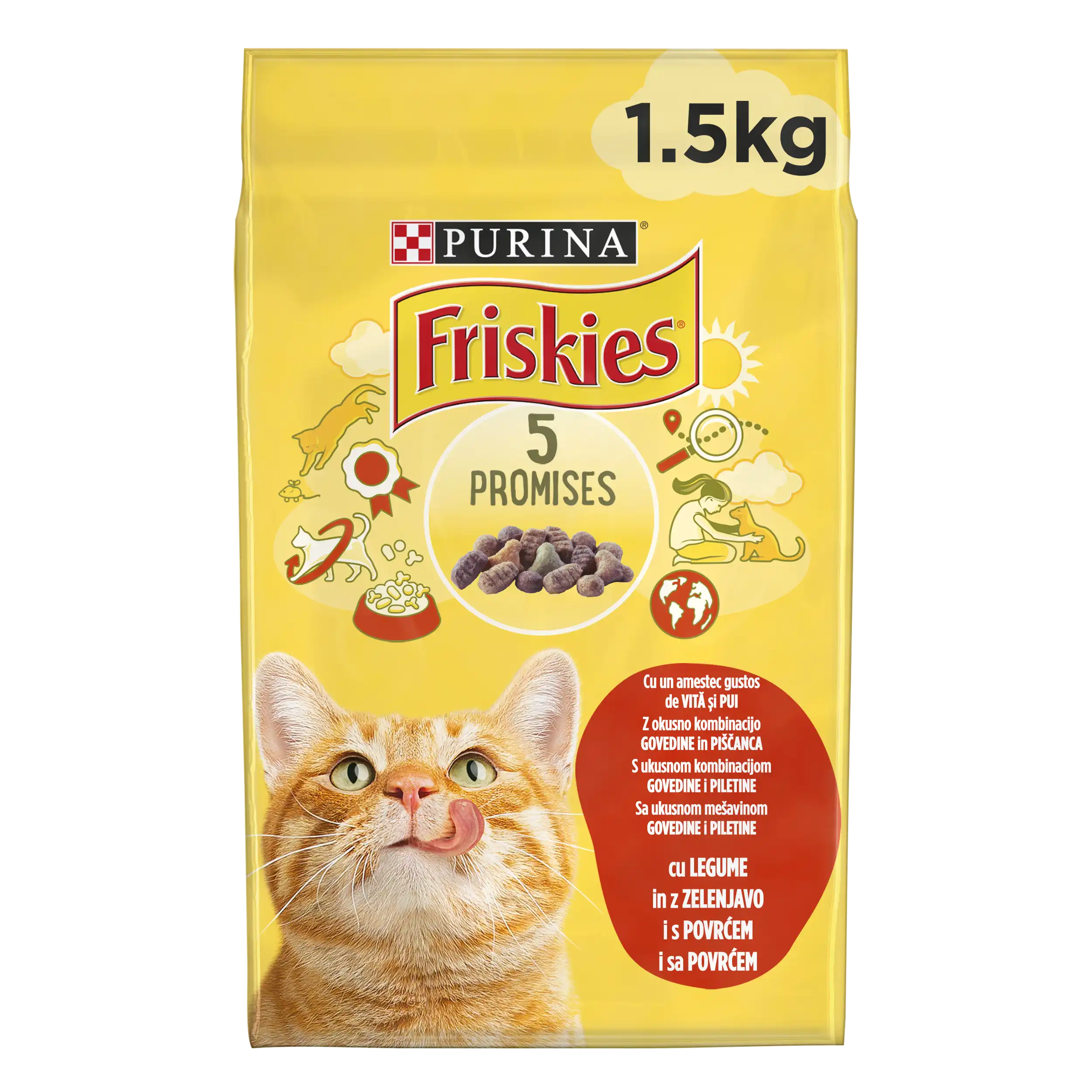Purina Friskies Pisica Somon & Legume Pisici 1.5kg