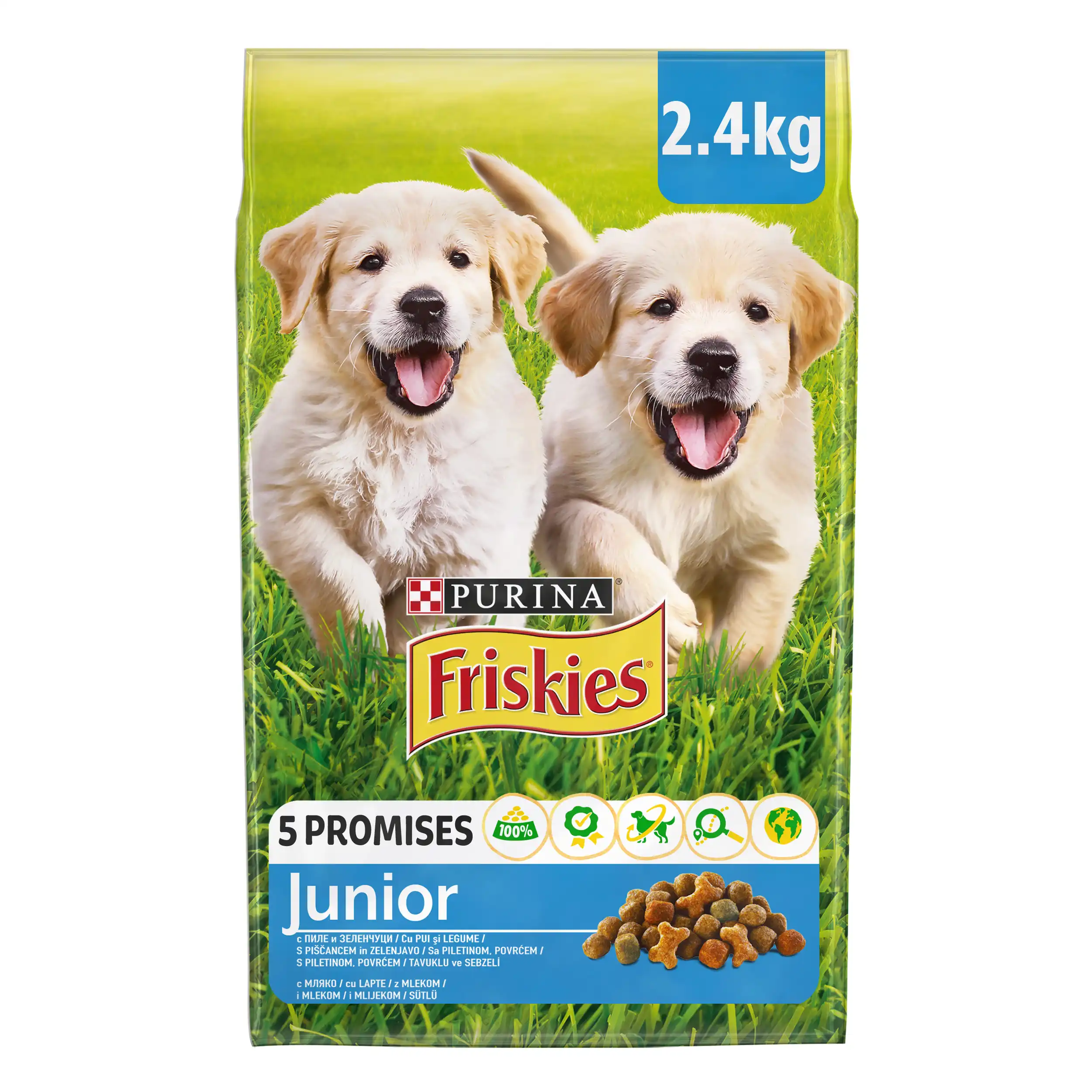 Purina Friskies Junior cu Pui și Legume Câini 2.4kg