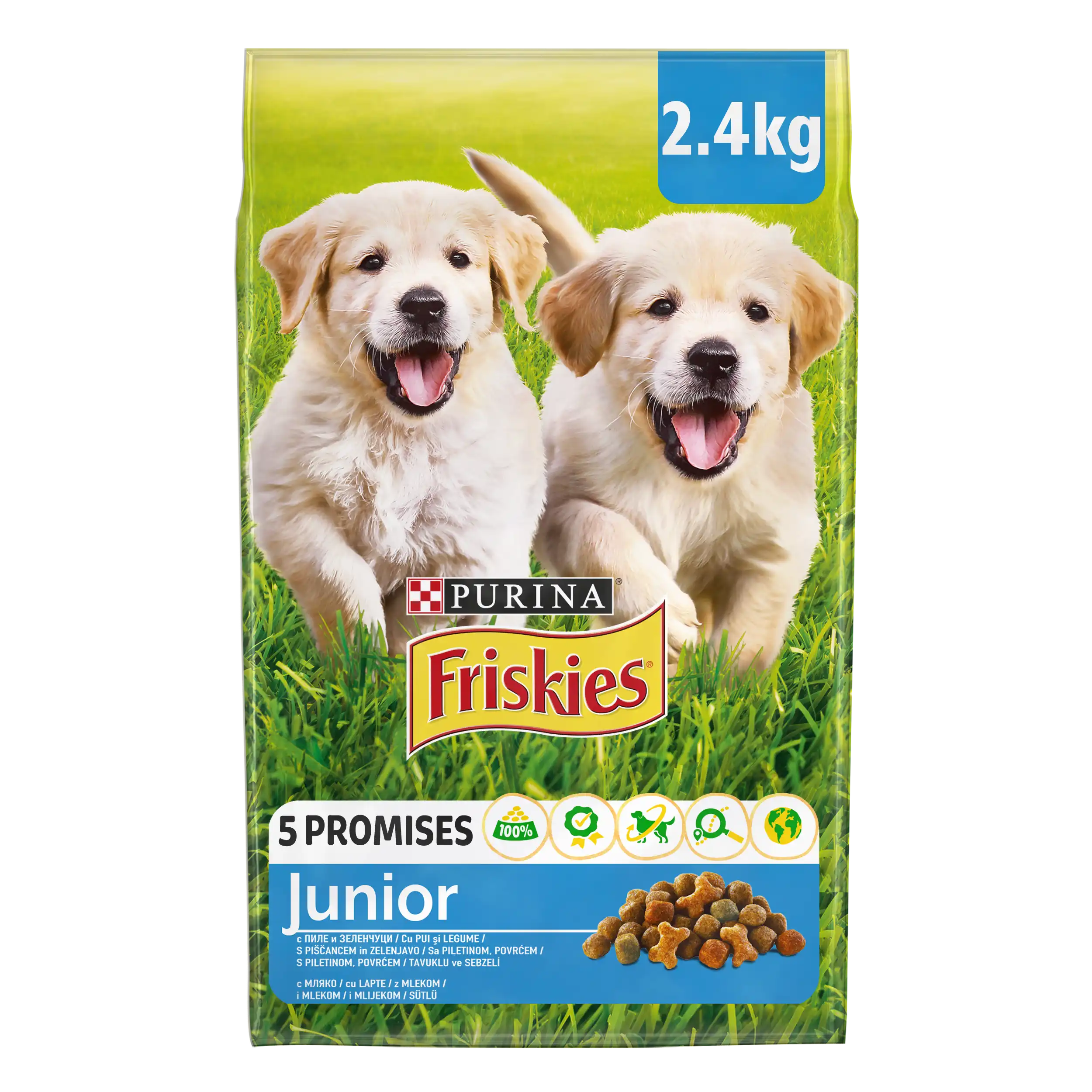 Purina Friskies Junior cu Pui și Legume Câini 2.4kg