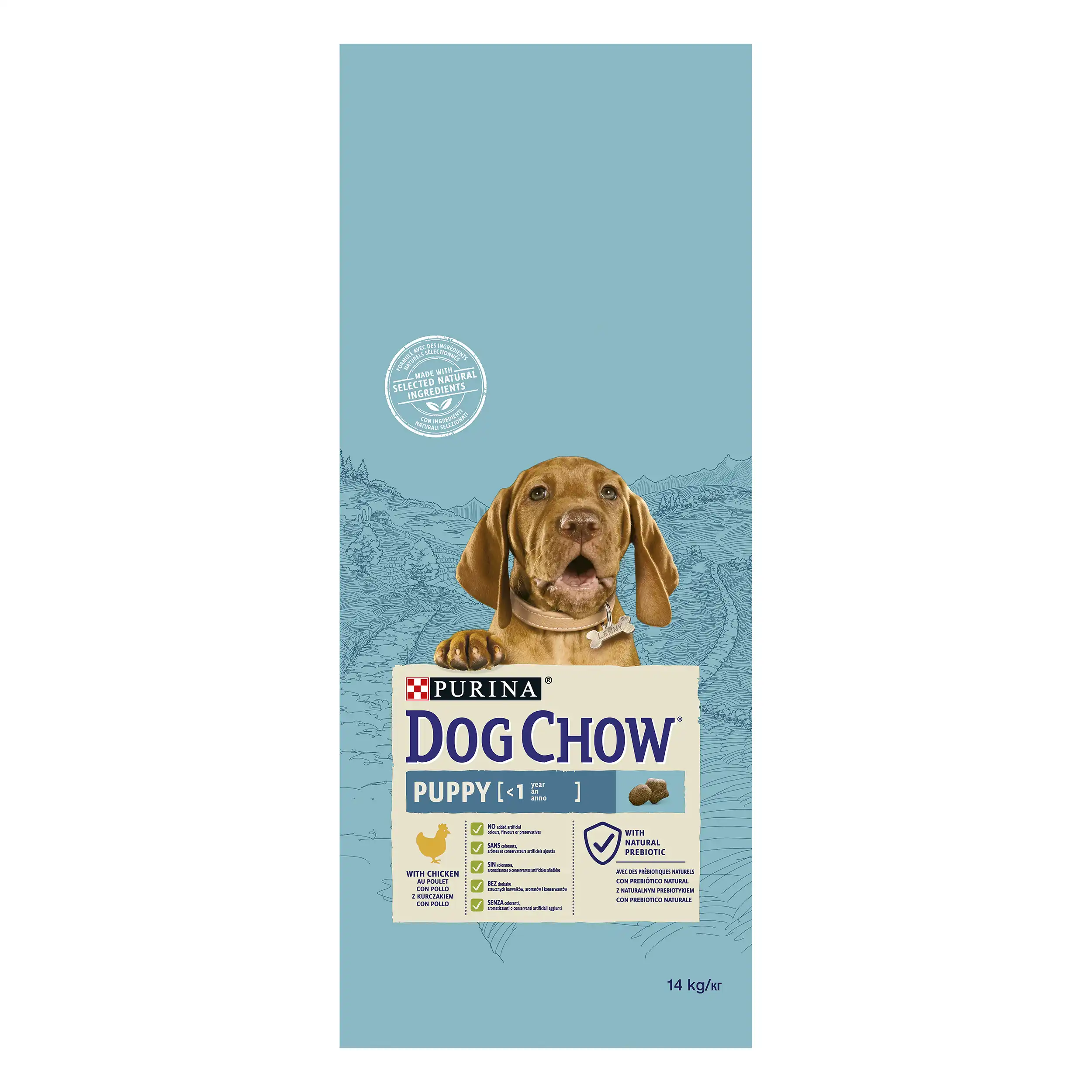 Purina Dog Chow Junior Talie Mare cu Curcan Câini 14kg