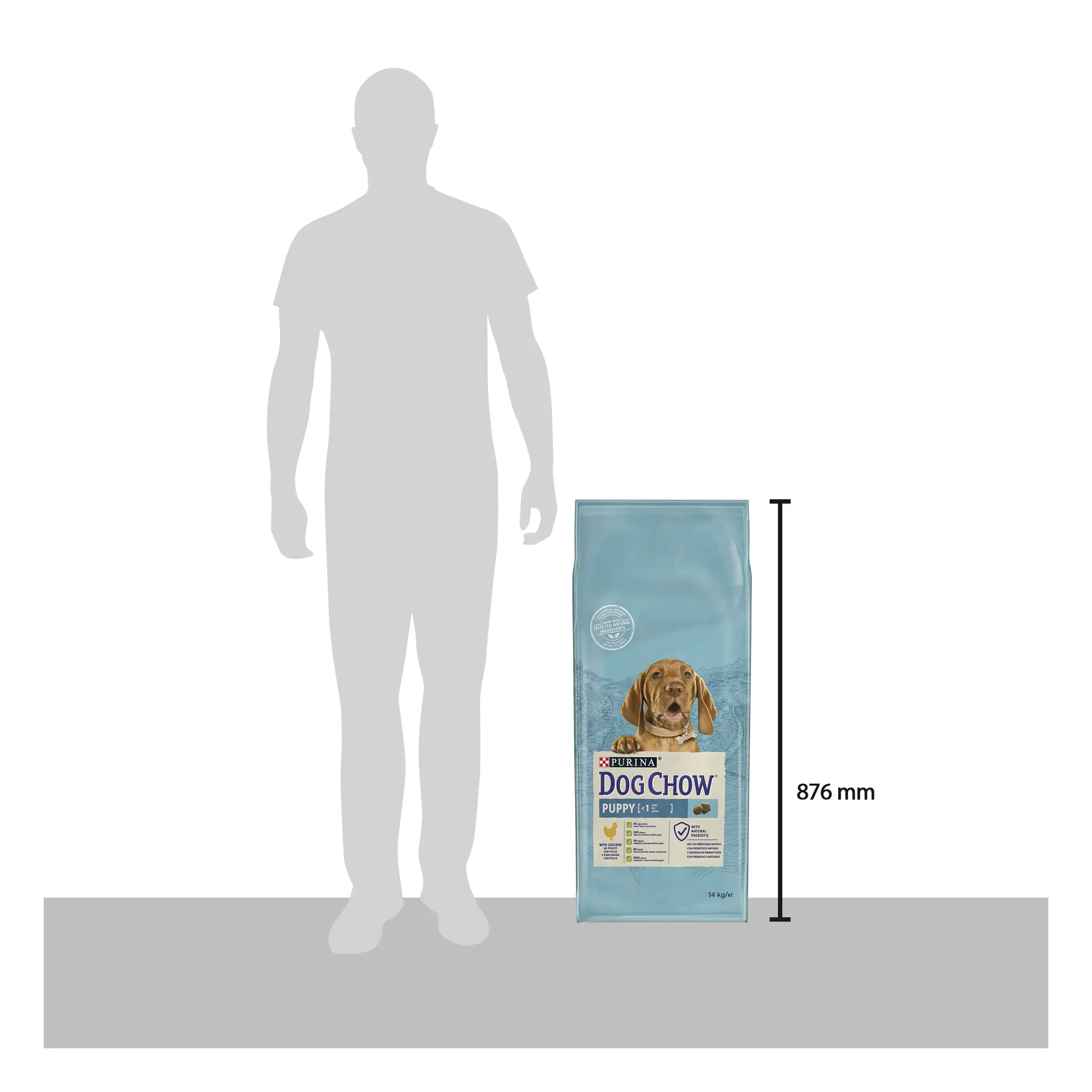 Purina Dog Chow Junior Talie Mare cu Curcan Câini 14kg