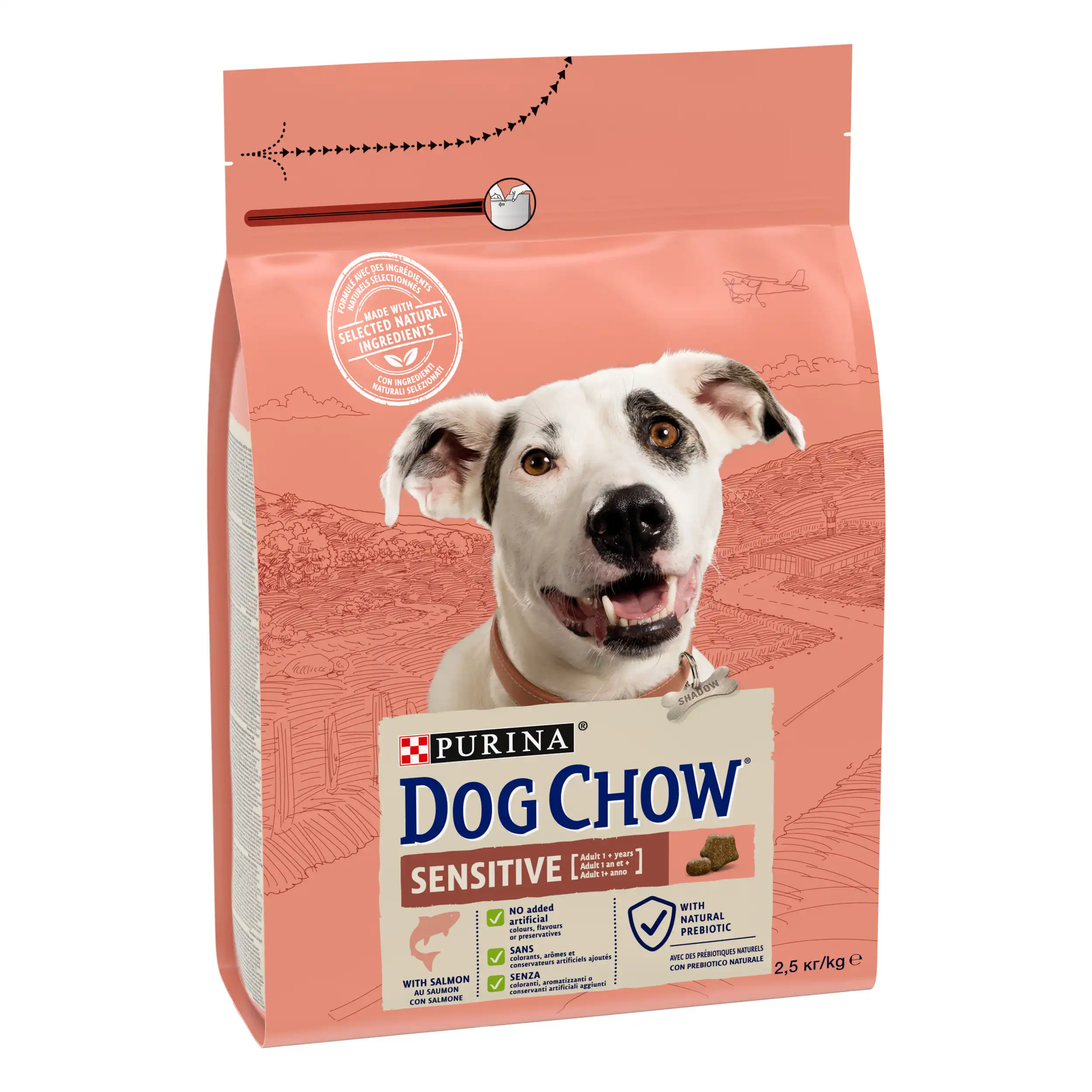 Purina Dog Chow Sensitive cu Somon Câini 2.5kg