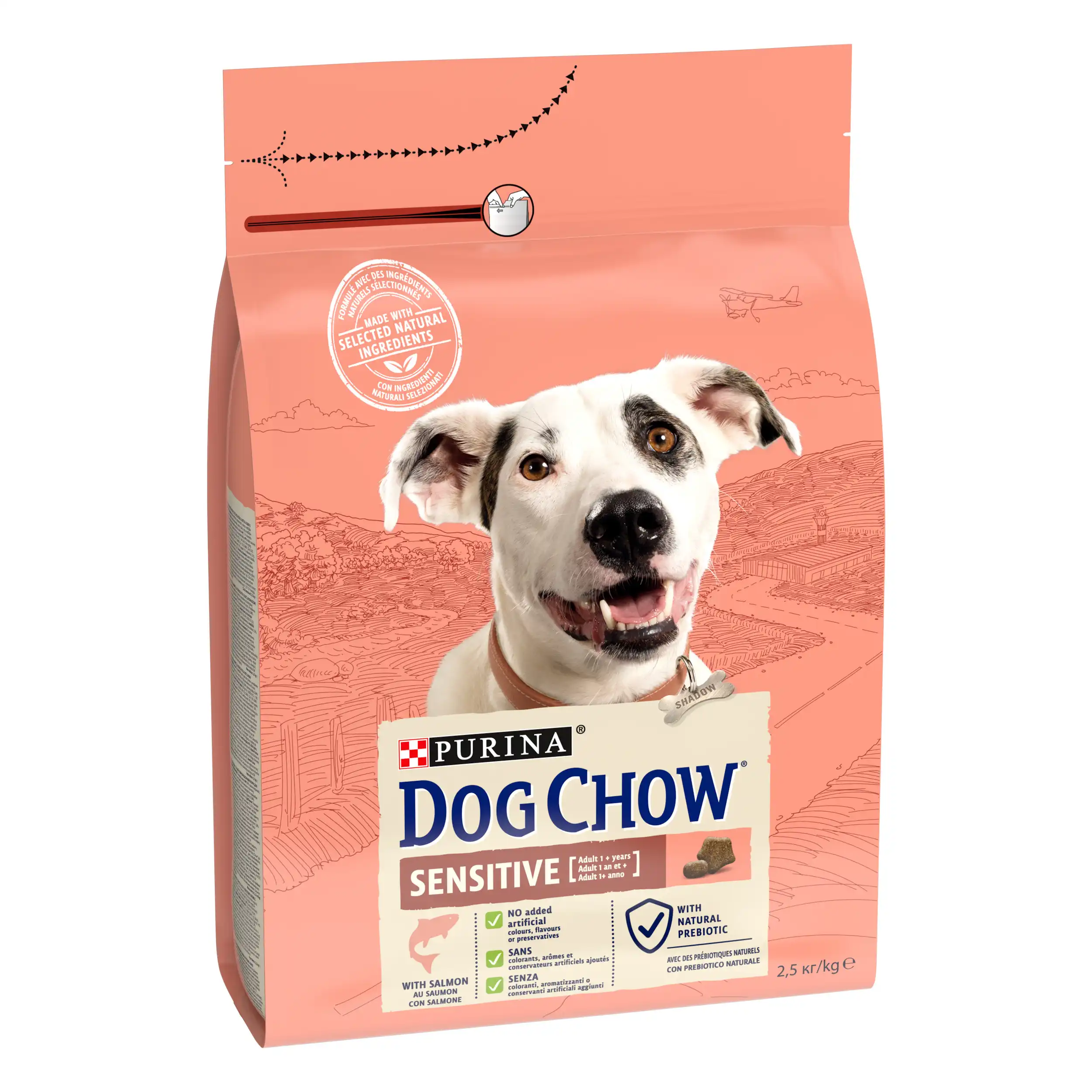 Purina Dog Chow Sensitive cu Somon Câini 2.5kg