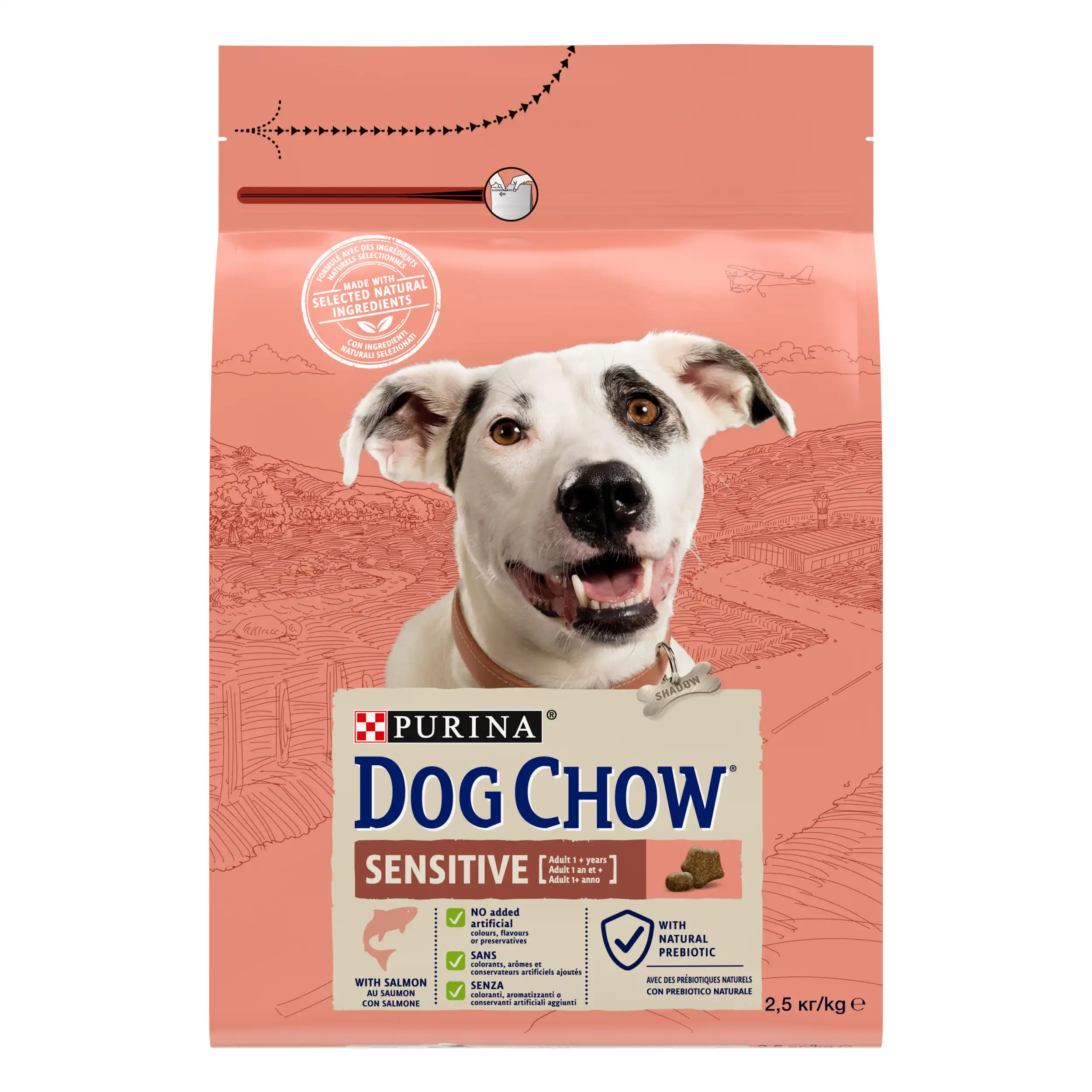 Purina Dog Chow Sensitive cu Somon Câini 2.5kg