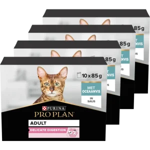 Purina Pro Plan Delicate Digestion cu Pește Oceanic în Sos Pisici 850g