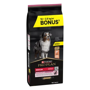 Purina Pro Plan Talie Medie Adult Piele Sensibilă cu Somon 14+ Câini 16.5kg