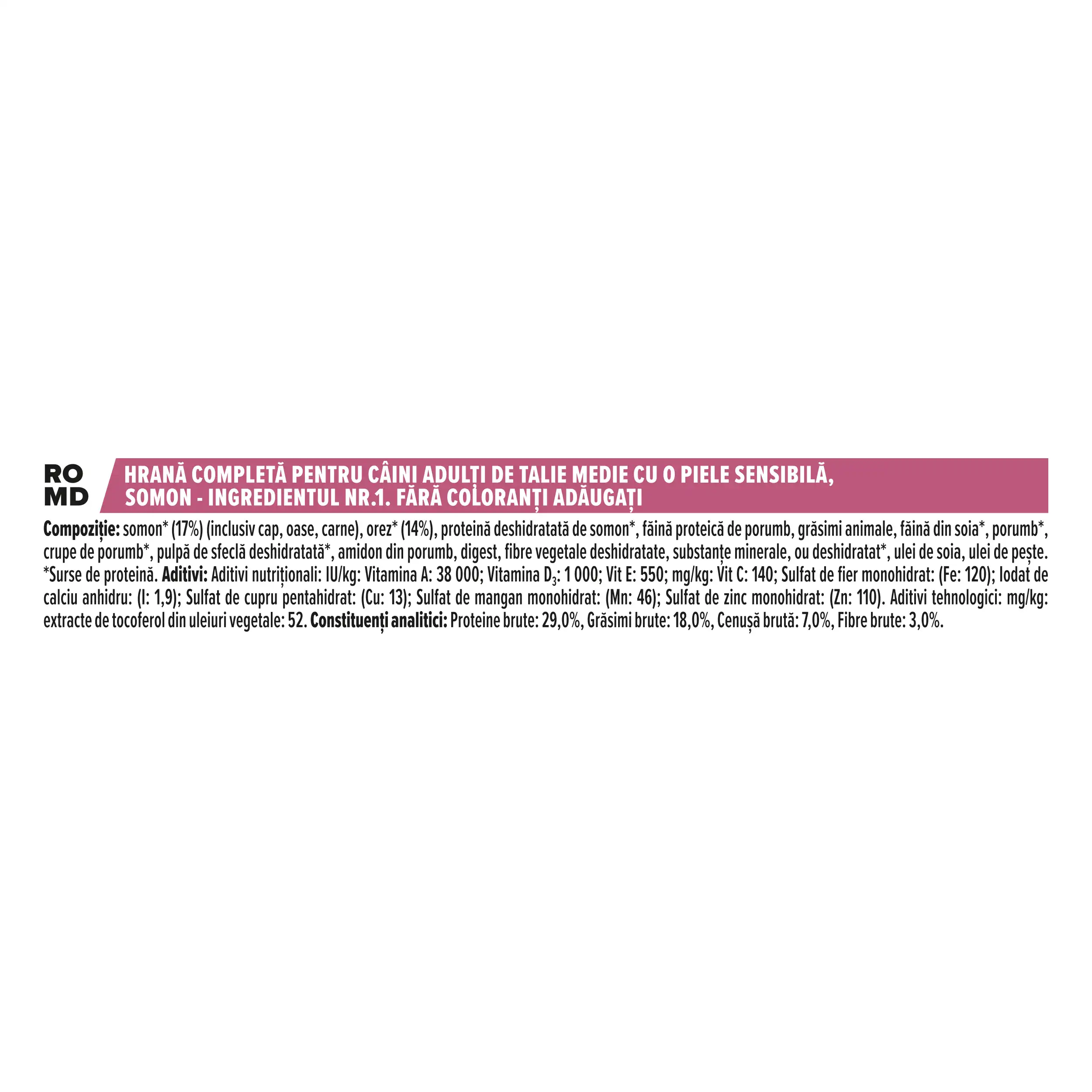 Purina Pro Plan Talie Medie Adult Piele Sensibilă cu Somon 14+ Câini 16.5kg