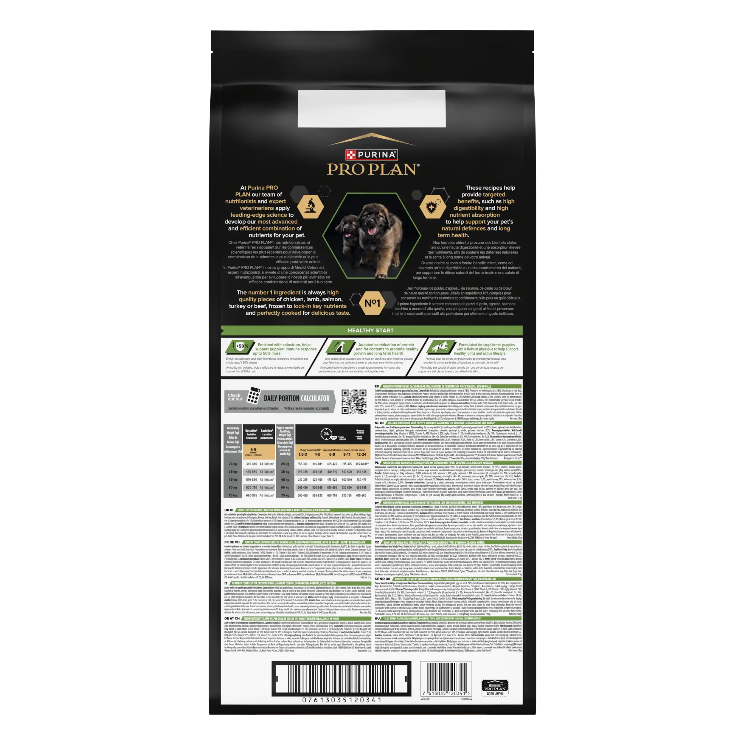 Purina Pro Plan Puppy Healthy Start Talie Mare Robustă Pui Câini 12kg