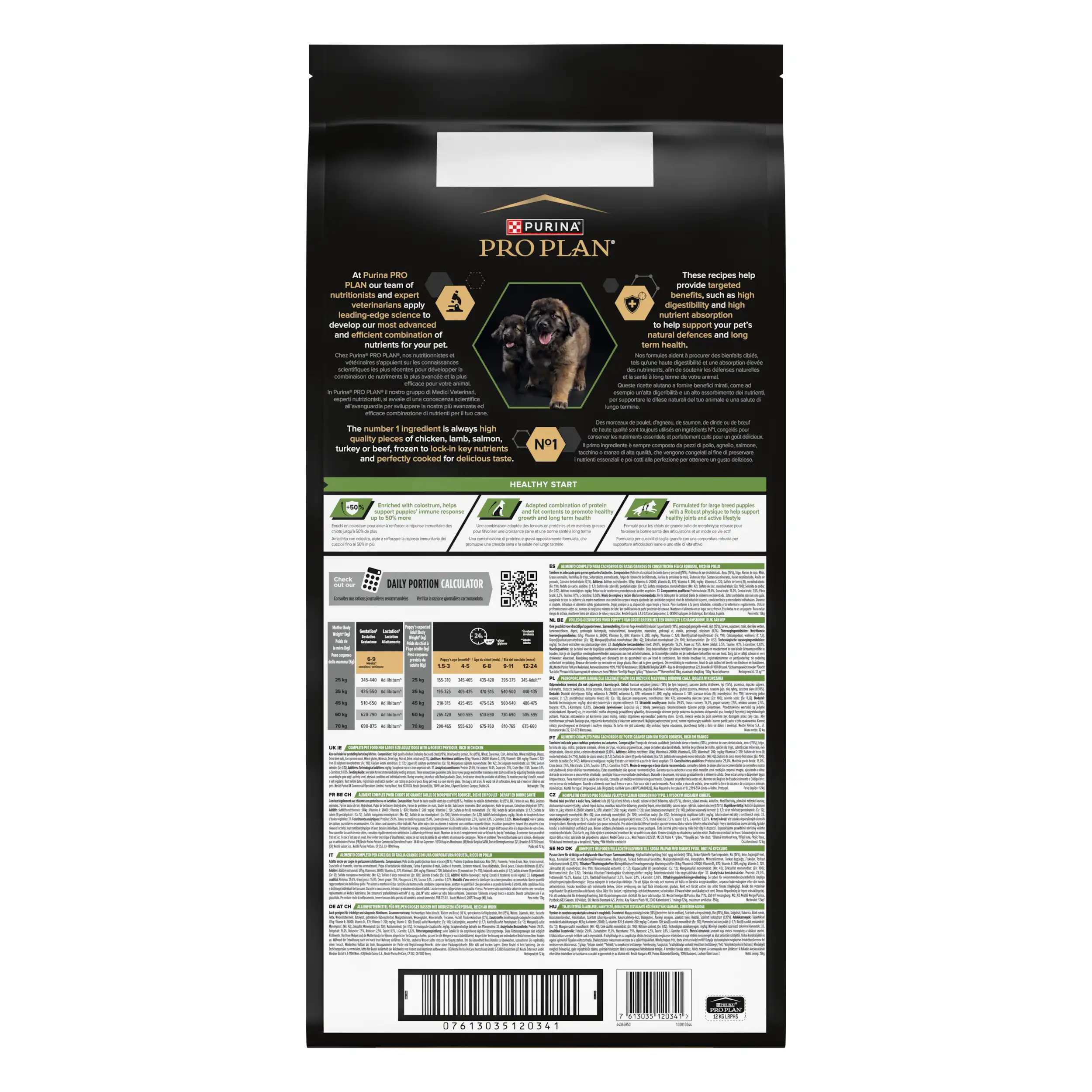 Purina Pro Plan Puppy Healthy Start Talie Mare Robustă Pui Câini 12kg