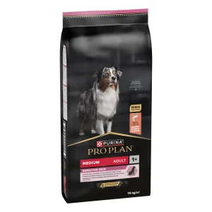 Purina Pro Plan Adult Sensitive Skin Talie Medie Somon Câini 14kg