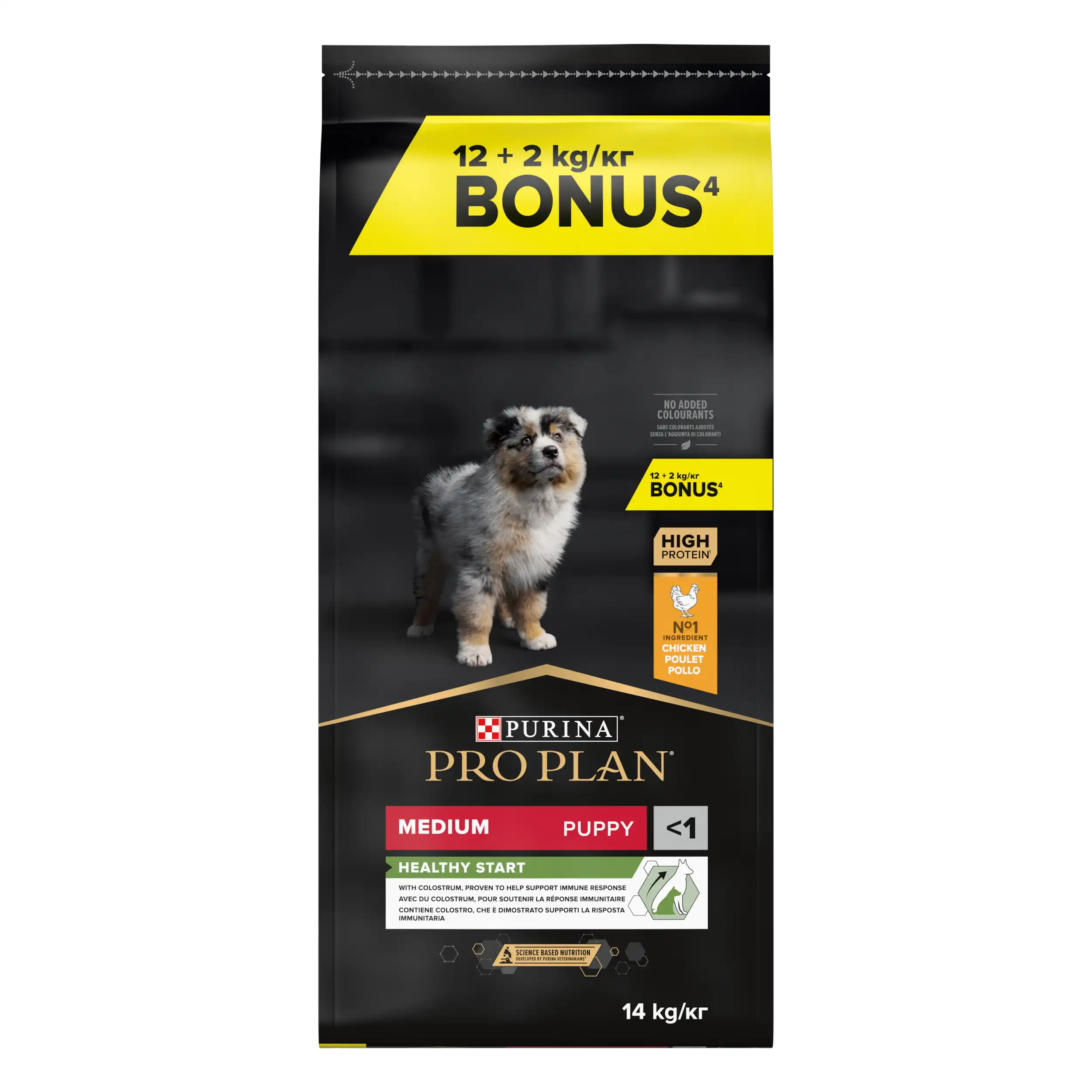 Purina Pro Plan Talie Medie Junior cu Pui 12+ Câini 14kg