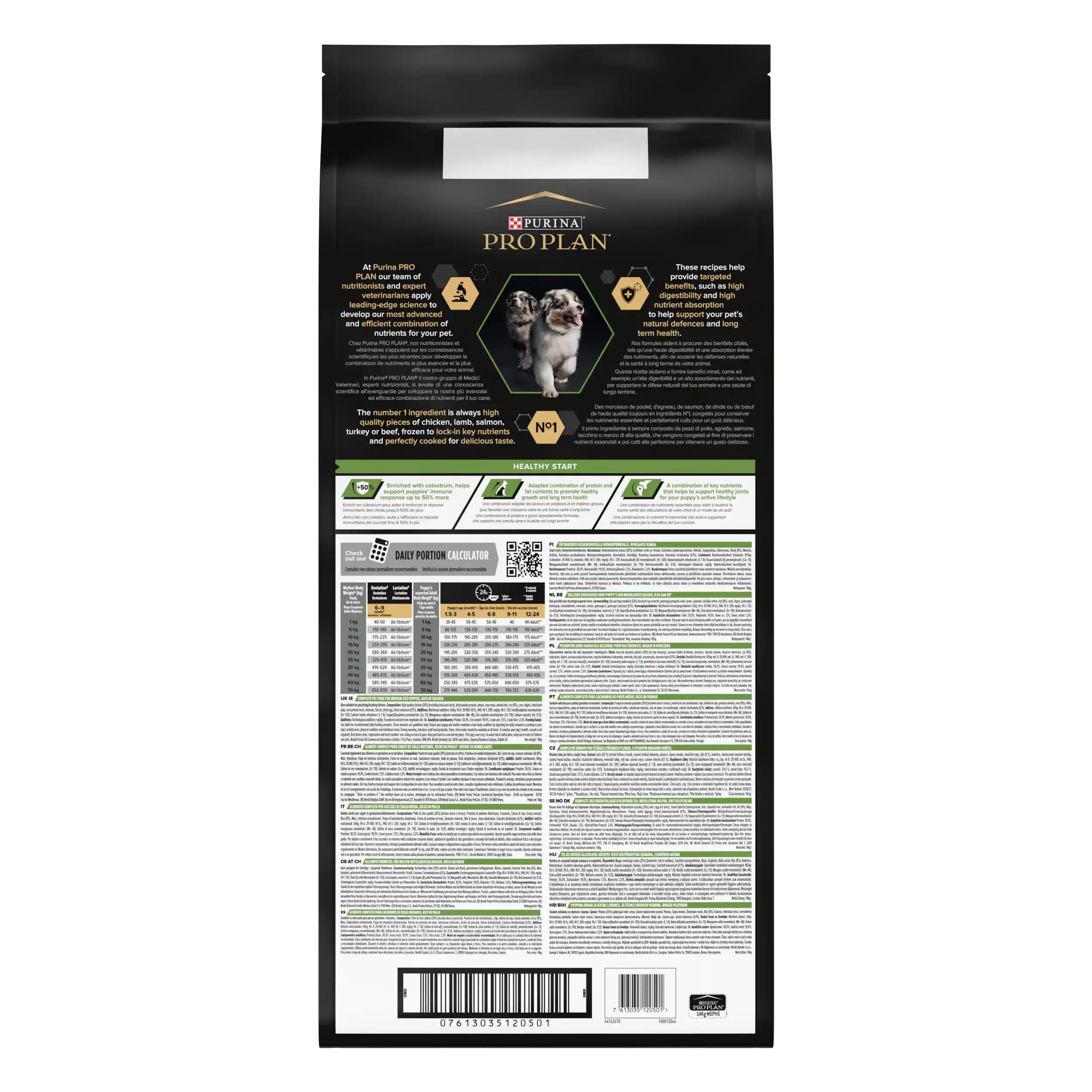 Purina Pro Plan Talie Medie Junior cu Pui 12+ Câini 14kg
