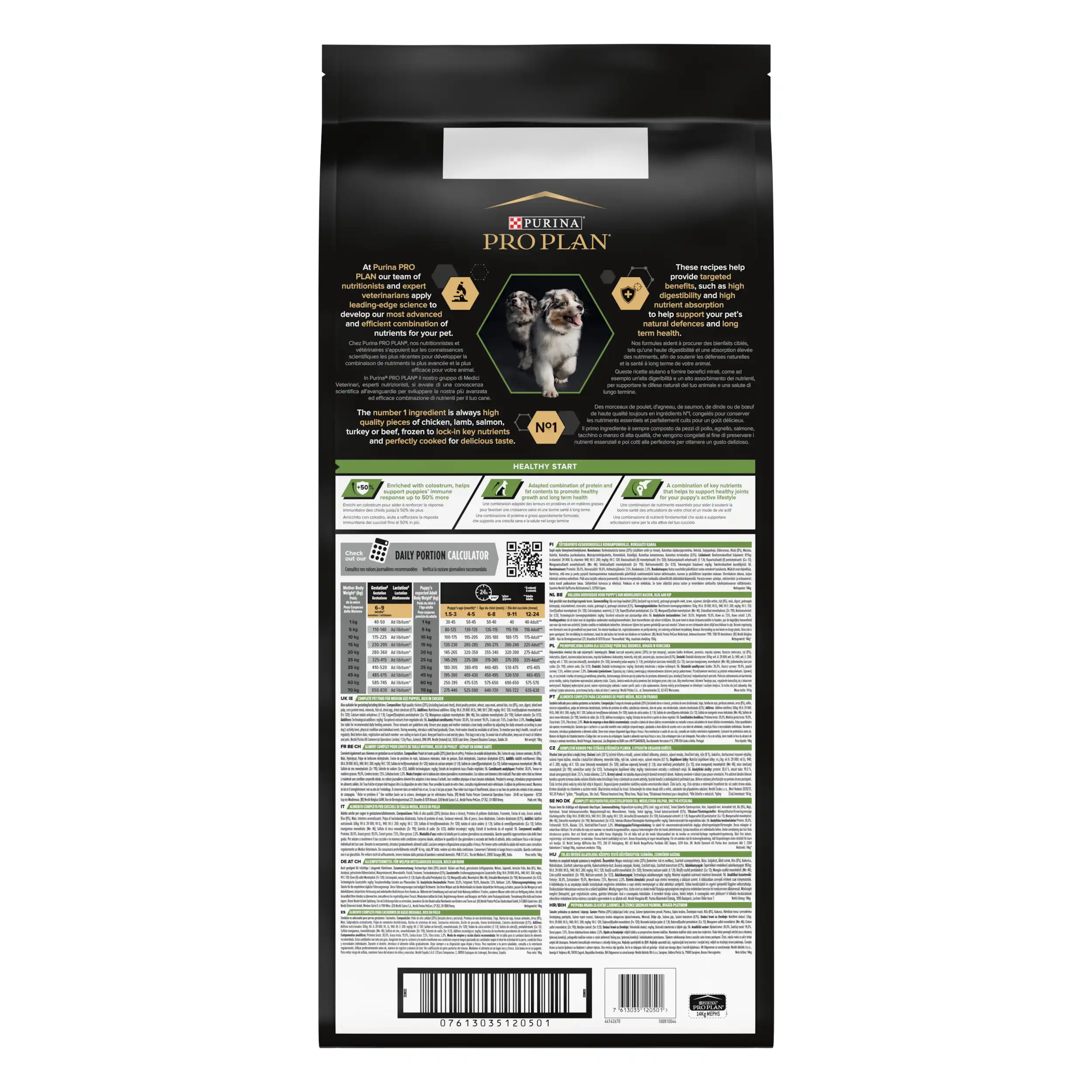 Purina Pro Plan Talie Medie Junior cu Pui 12+ Câini 14kg