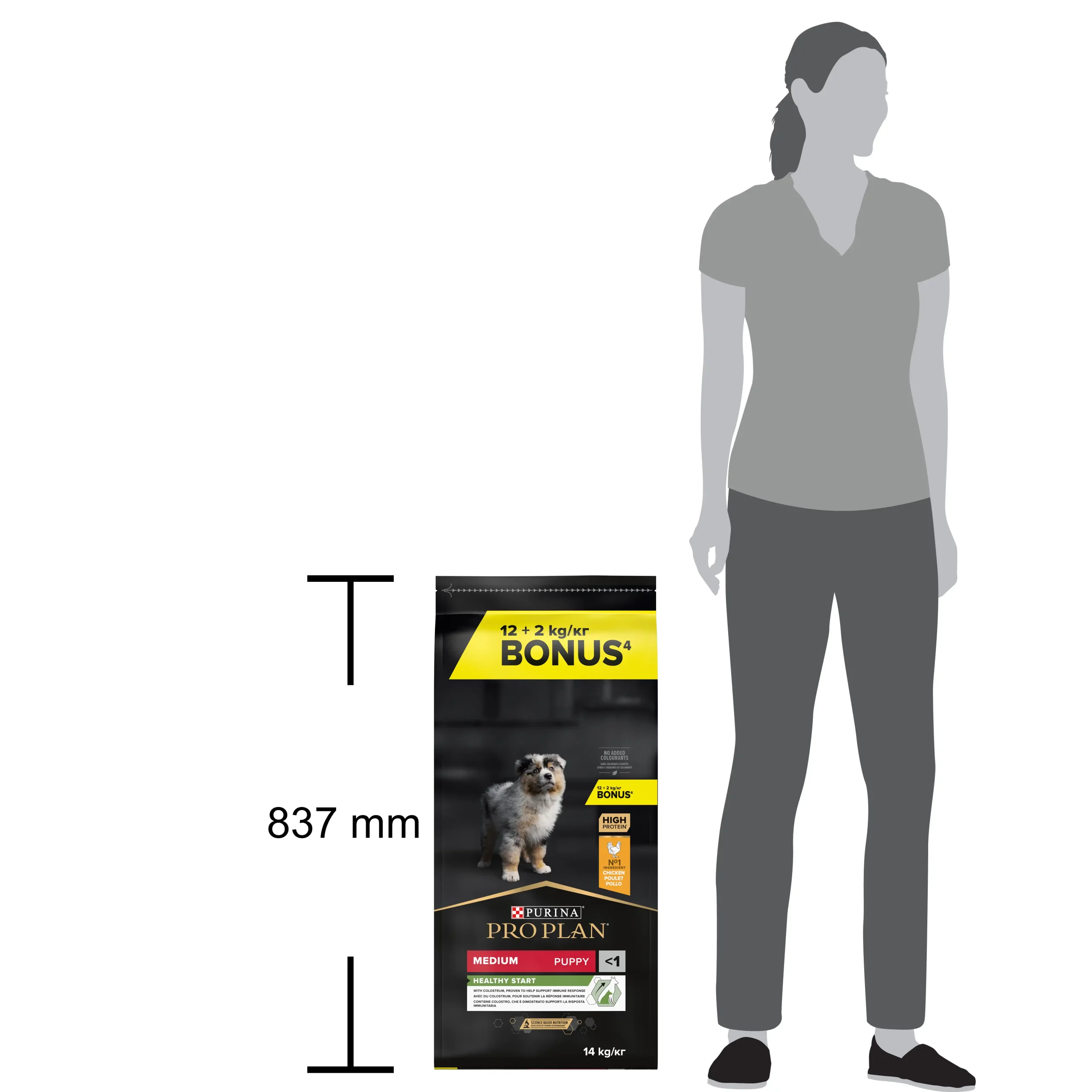 Purina Pro Plan Talie Medie Junior cu Pui 12+ Câini 14kg