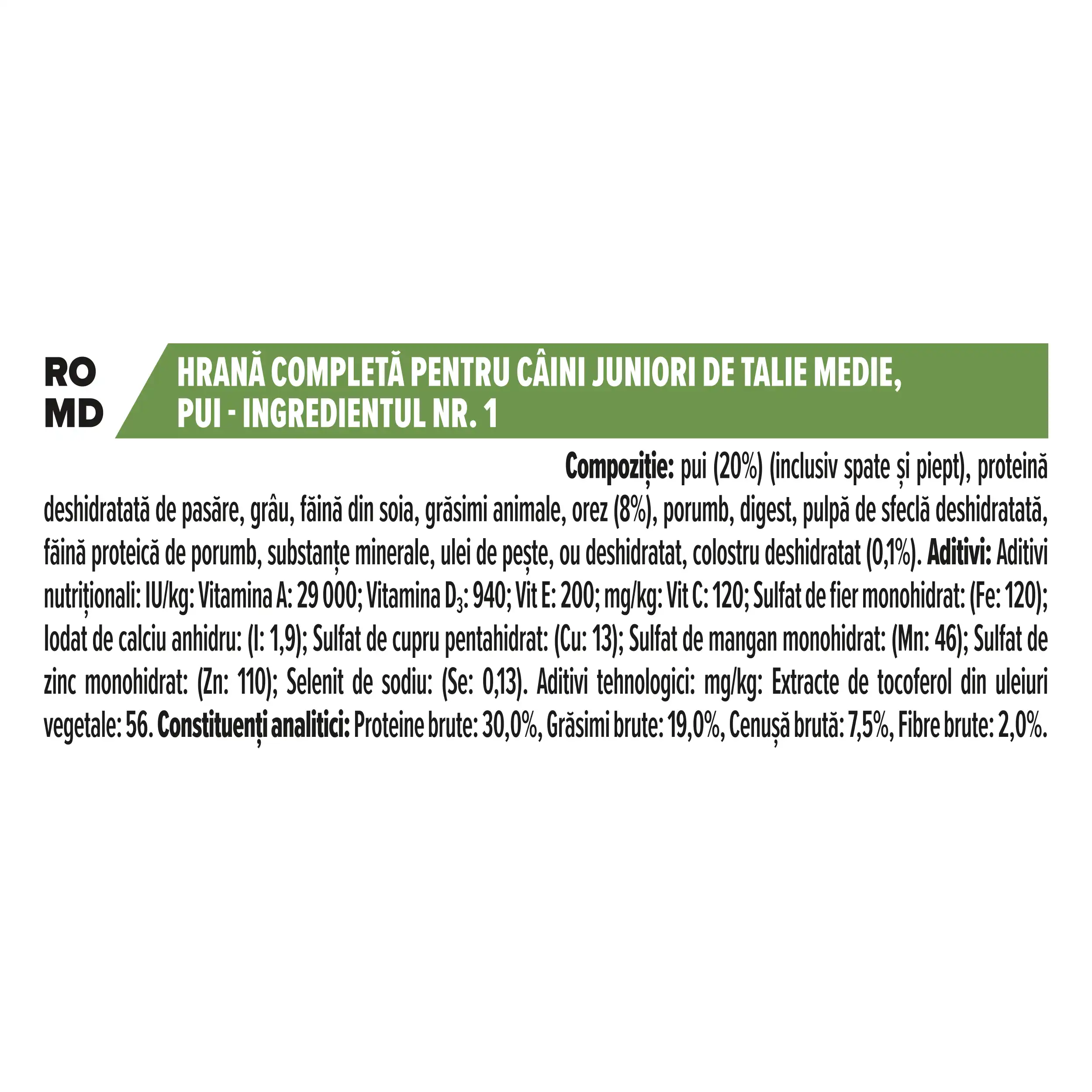 Purina Pro Plan Talie Medie Junior cu Pui 12+ Câini 14kg