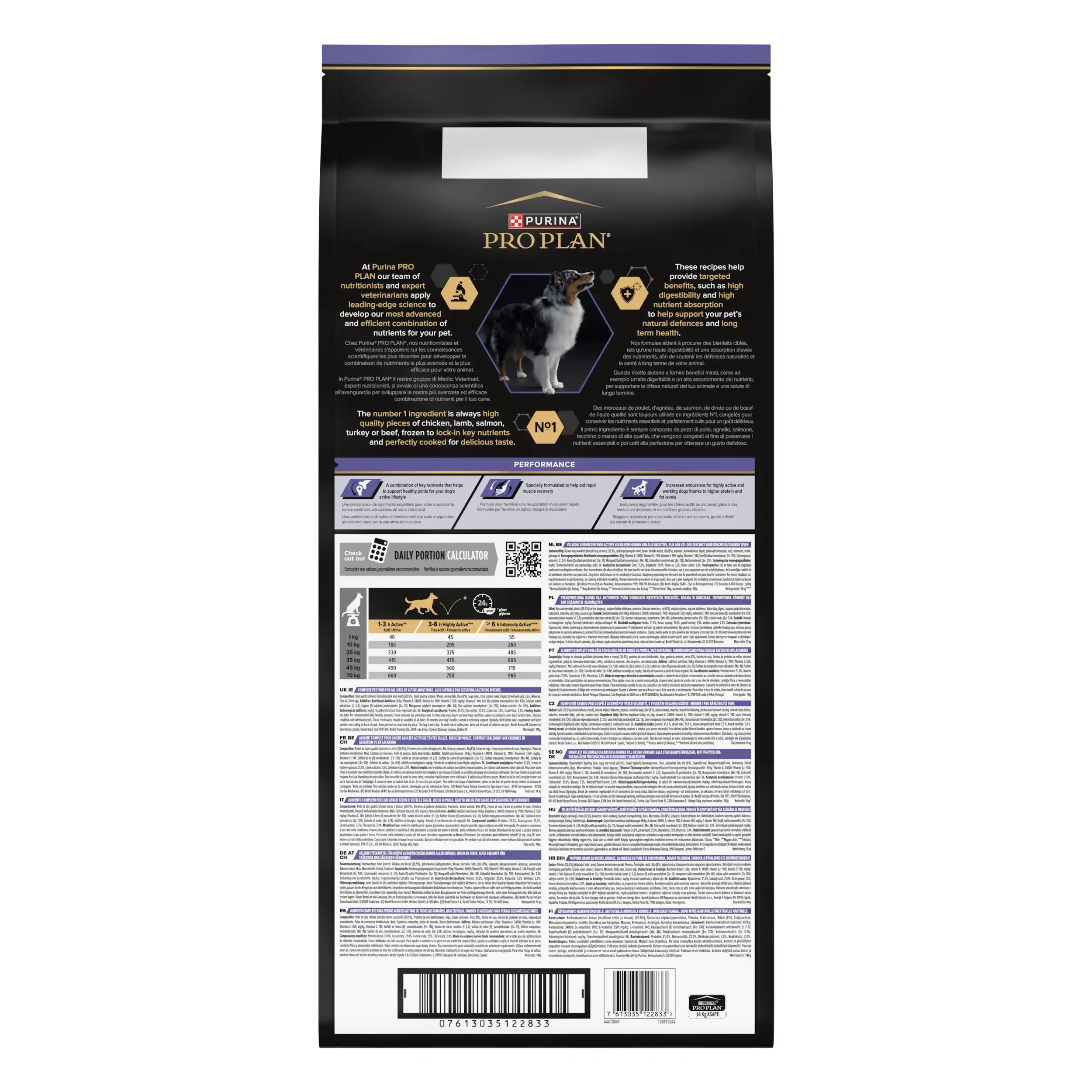 Purina Pro Plan Adult Performance Toate Taliile Pui Câini 14kg