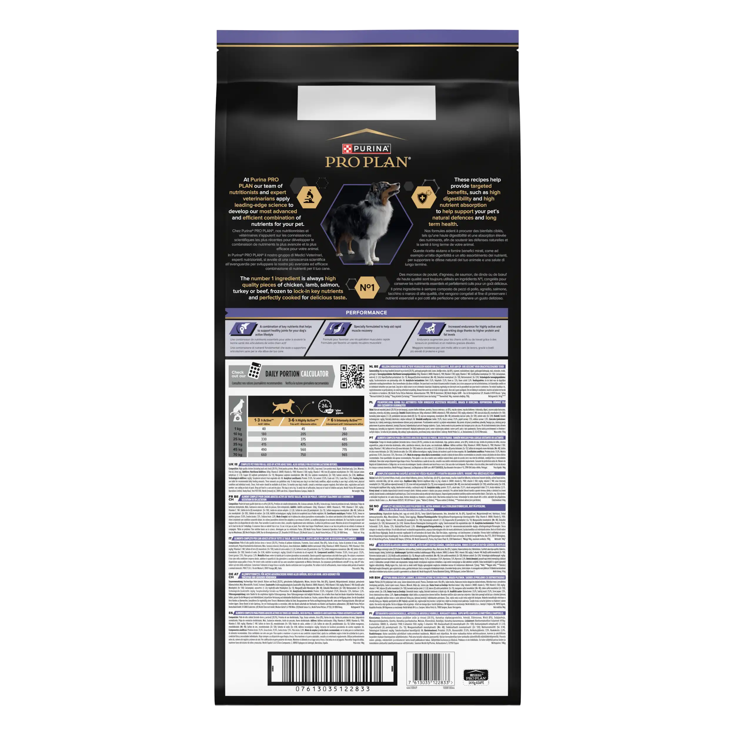 Purina Pro Plan Adult Performance Toate Taliile Pui Câini 14kg