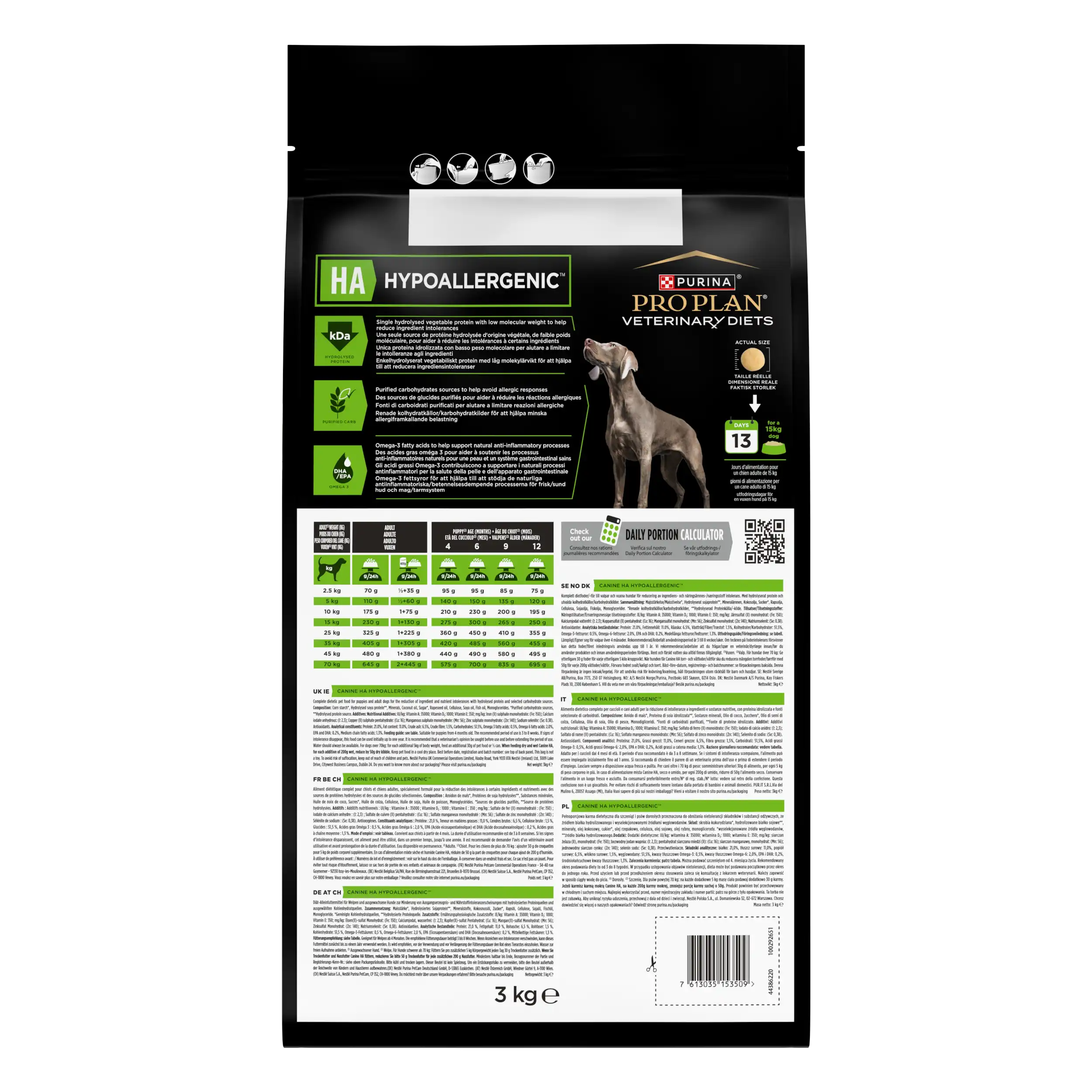 Purina Pro Plan Veterinary Diets HA Hypo Allergenic Câini 3kg
