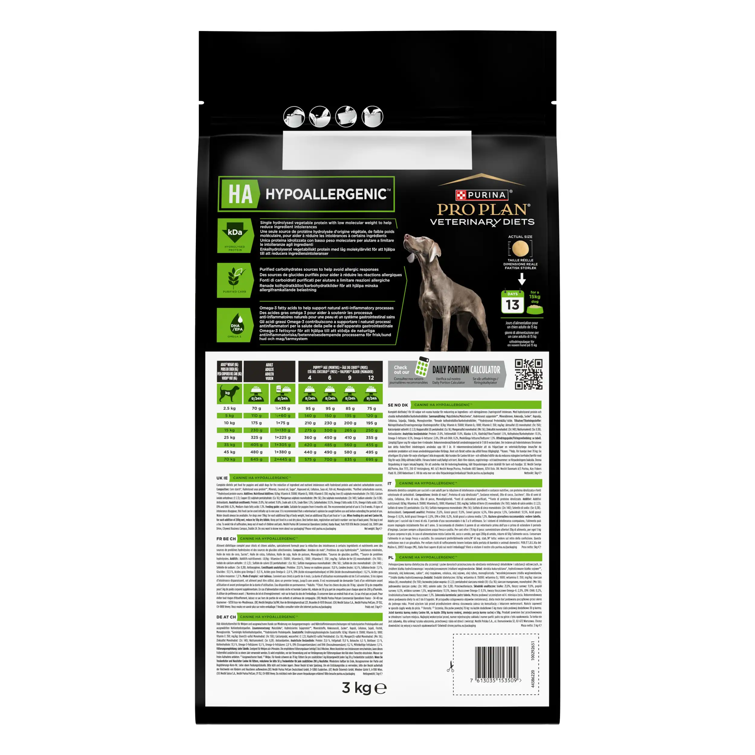 Purina Pro Plan Veterinary Diets HA Hypo Allergenic Câini 3kg