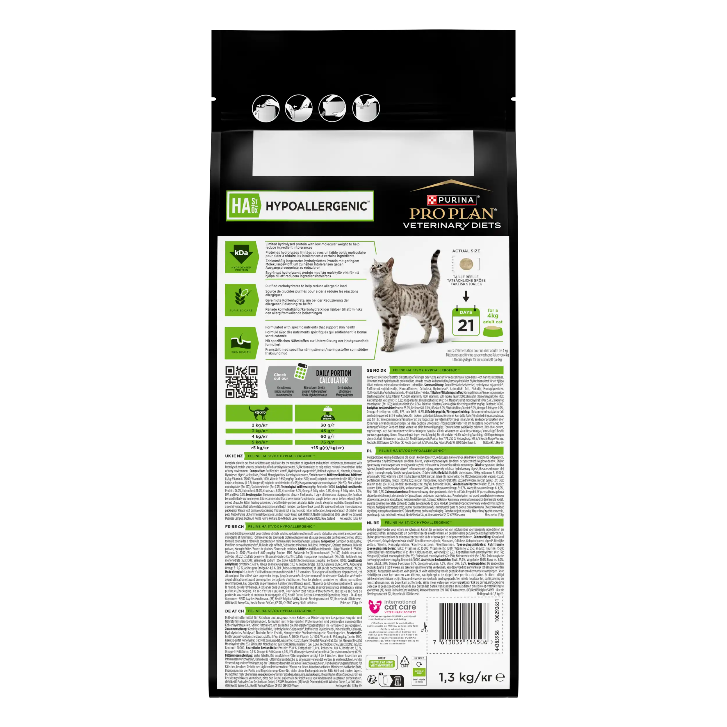 Purina Pro Plan Veterinary Diets HA Hypoallergenic Pisici 1.3kg