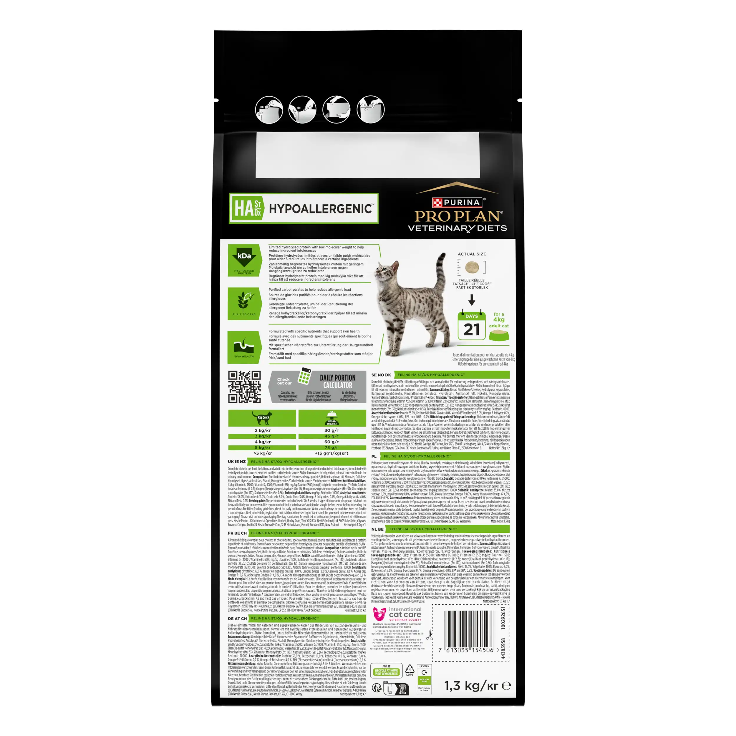 Purina Pro Plan Veterinary Diets HA Hypoallergenic Pisici 1.3kg