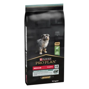 Purina Pro Plan Puppy Sensitive Digestion Talie Medie Miel Câini 12kg