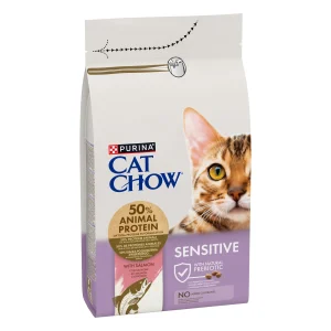 Purina Cat Chow Sensitive cu Somon Pisici 1.5kg