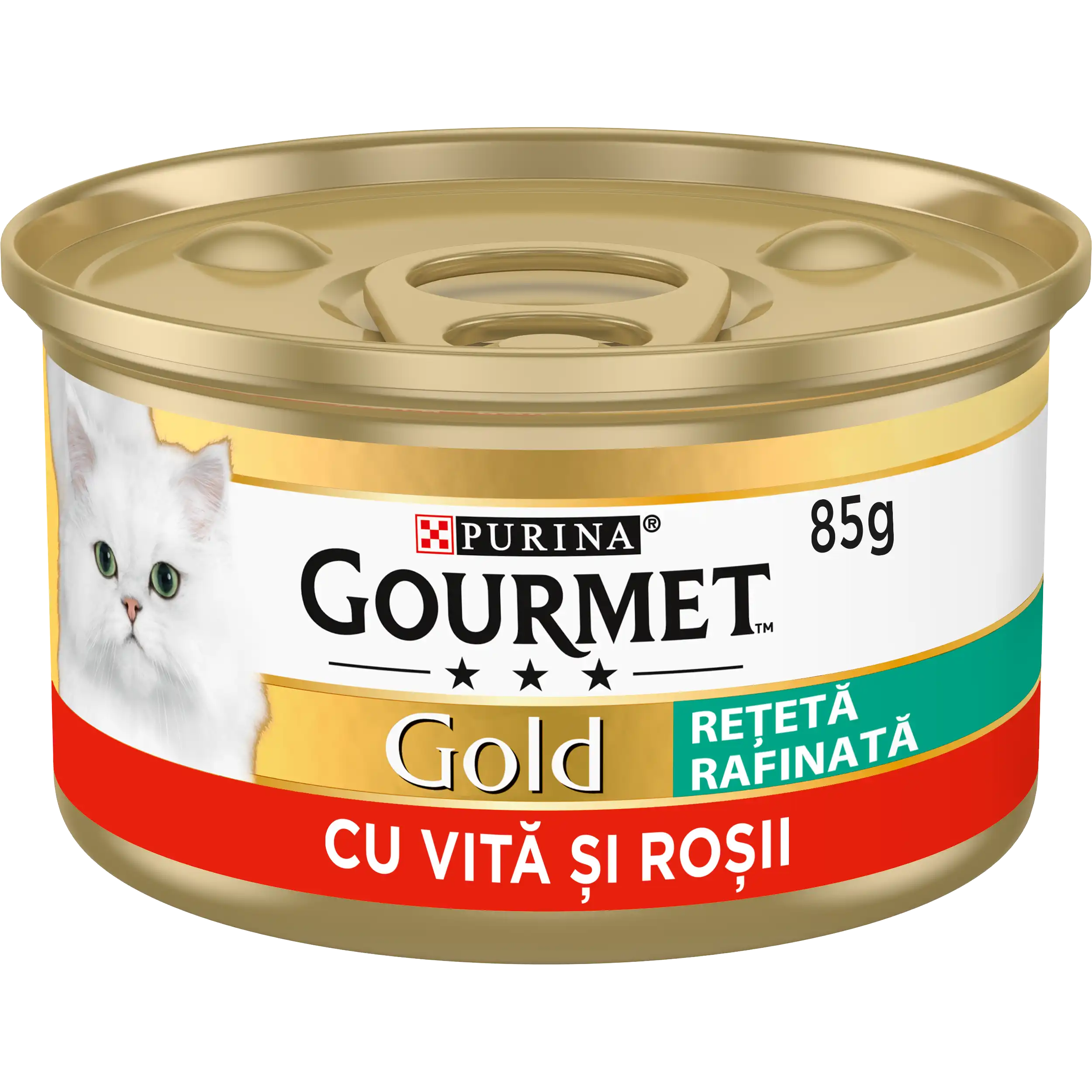 Purina Gourmet Gold Retete Rafinate cu Vită și Roșii Pisici 85g