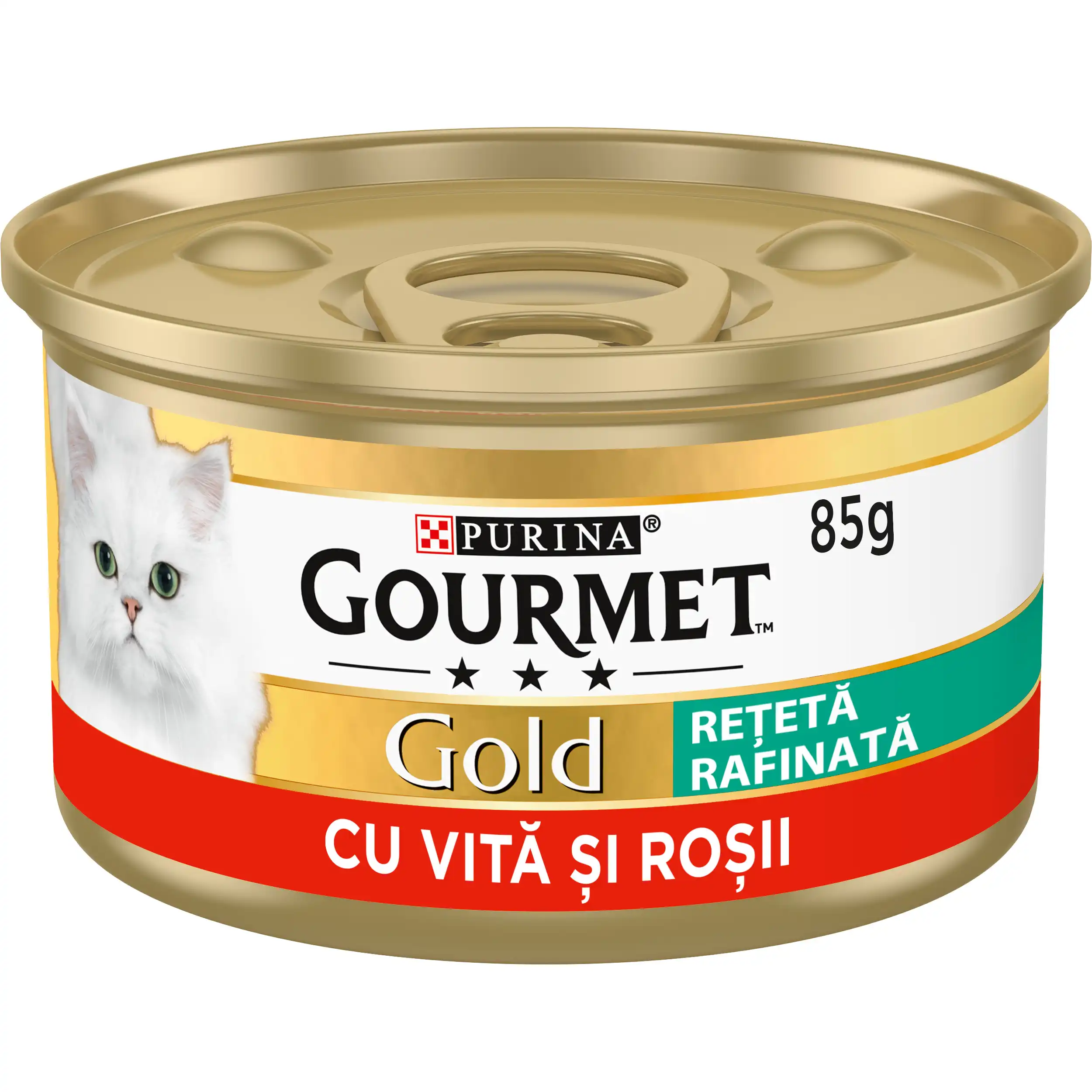 Purina Gourmet Gold Retete Rafinate cu Vită și Roșii Pisici 85g