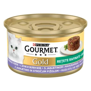 Purina Gourmet Gold Retete Rafinate cu Miel și Fasole Verde Pisici 85g
