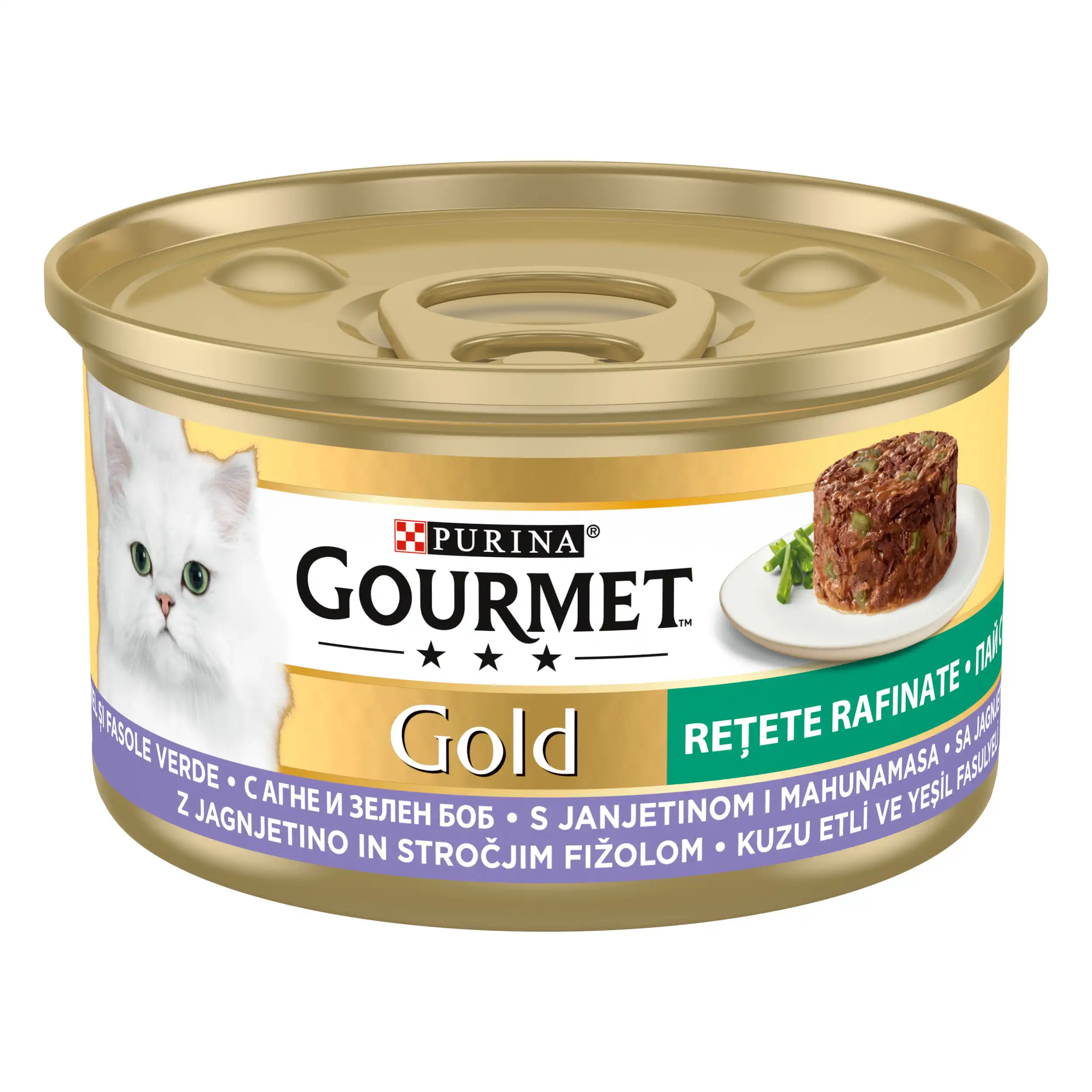 Purina Gourmet Gold Retete Rafinate cu Miel și Fasole Verde Pisici 85g