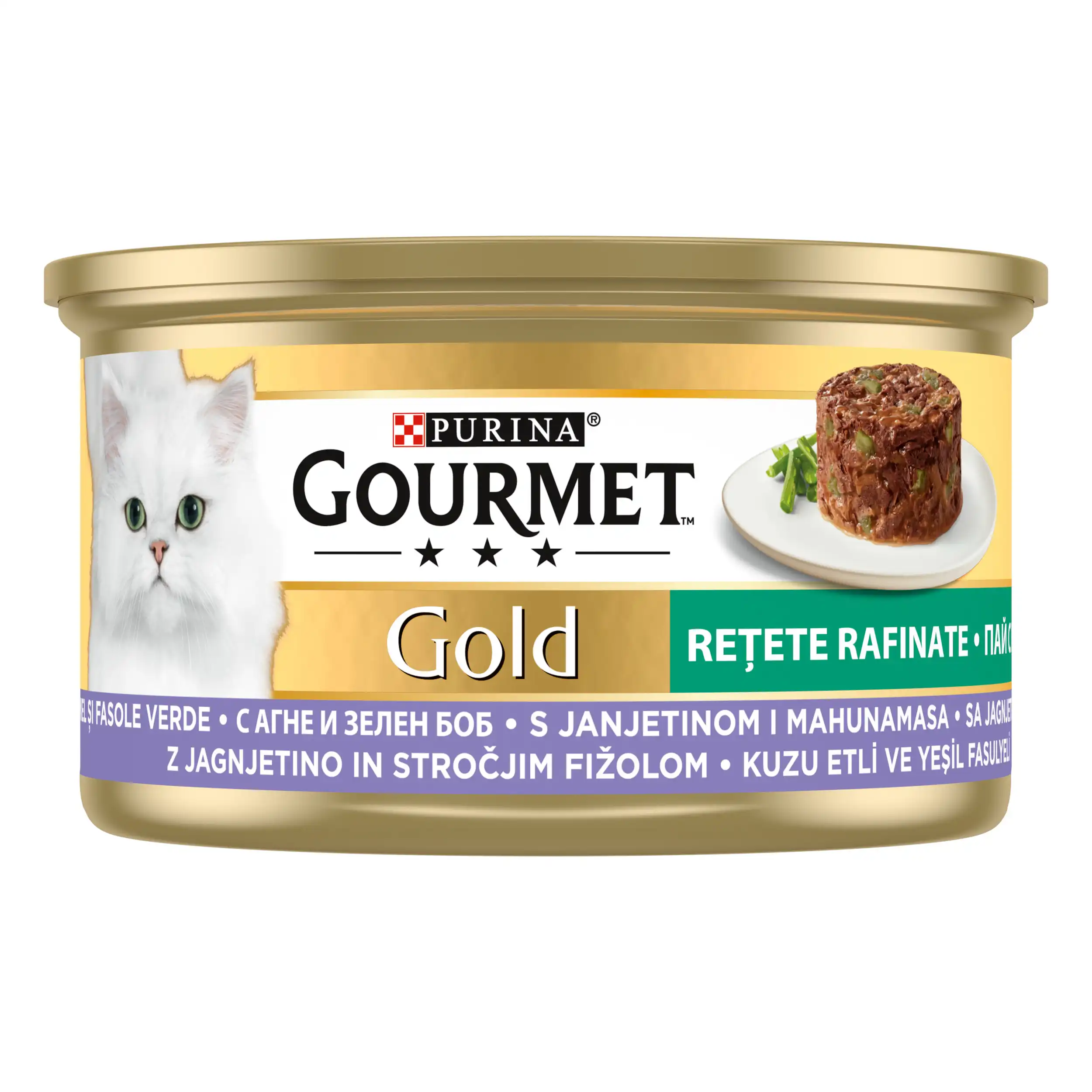 Purina Gourmet Gold Retete Rafinate cu Miel și Fasole Verde Pisici 85g