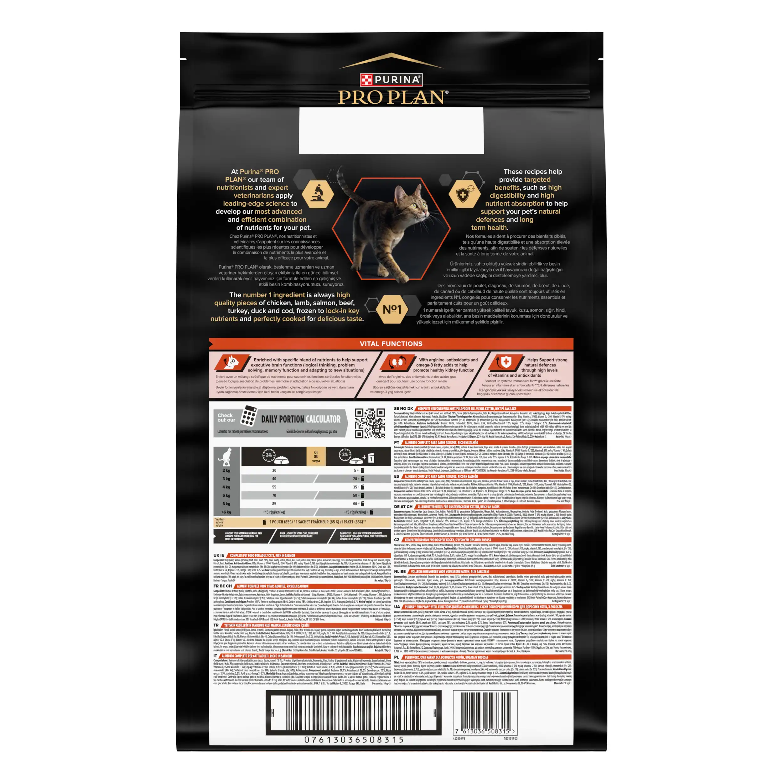 Purina Pro Plan Adult 1+ Vital Functions Somon Pisici 10kg