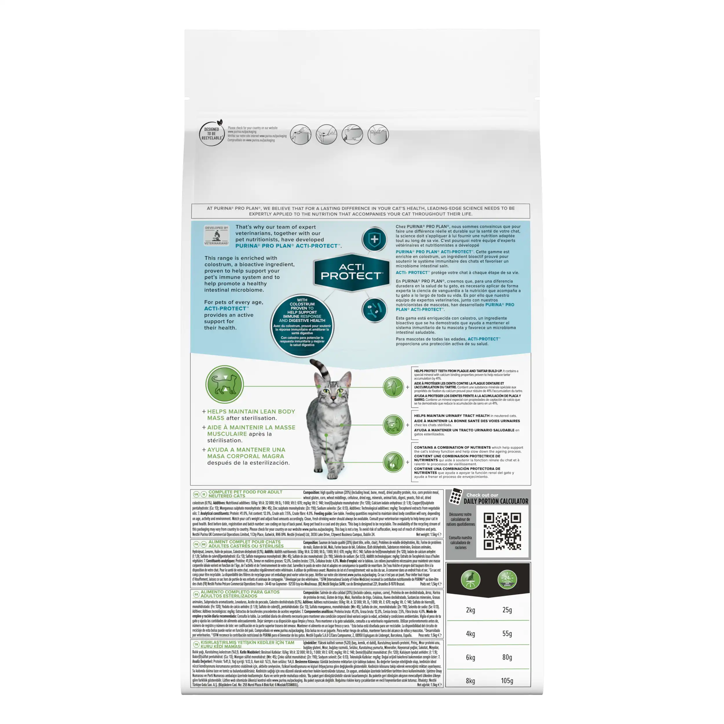 Purina Pro Plan Expert Care Nutrition Sterilised Somon Pisici 1.5kg