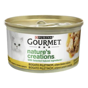 Purina Gourmet Nature’s Creation cu Pui Spanac și Roșii Pisici 85g