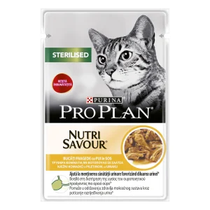 Purina Pro Plan Adult Sterilised Maintenance cu Pui în Sos Pisici 85g