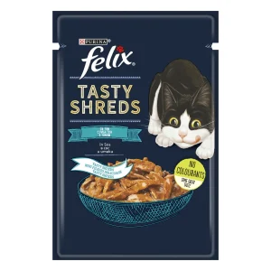 Purina Felix Tasty Shreds cu Ton în Sos Pisici 80g